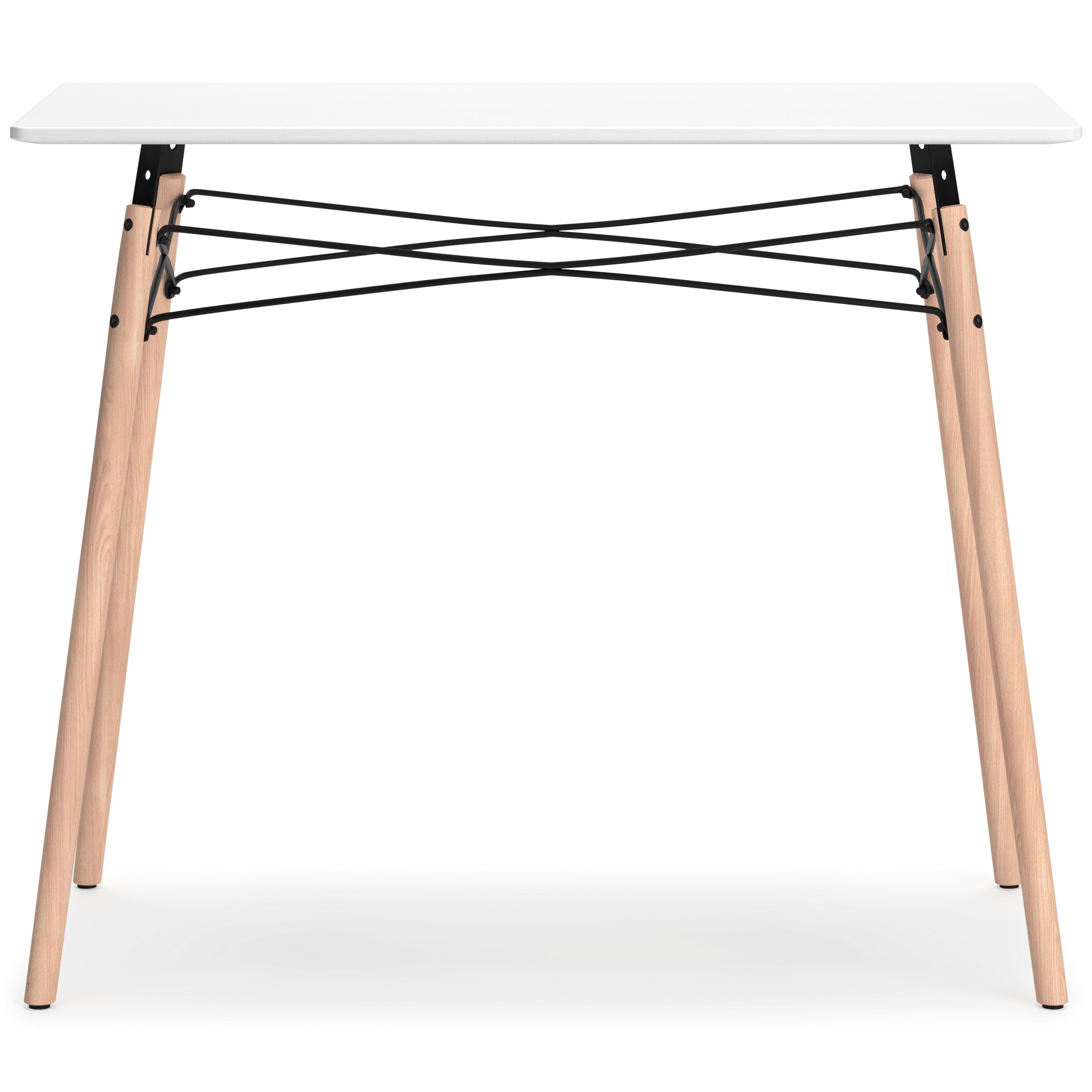 Jaspeni Home Office Desk — White;Black/Gray;Natural — view 6