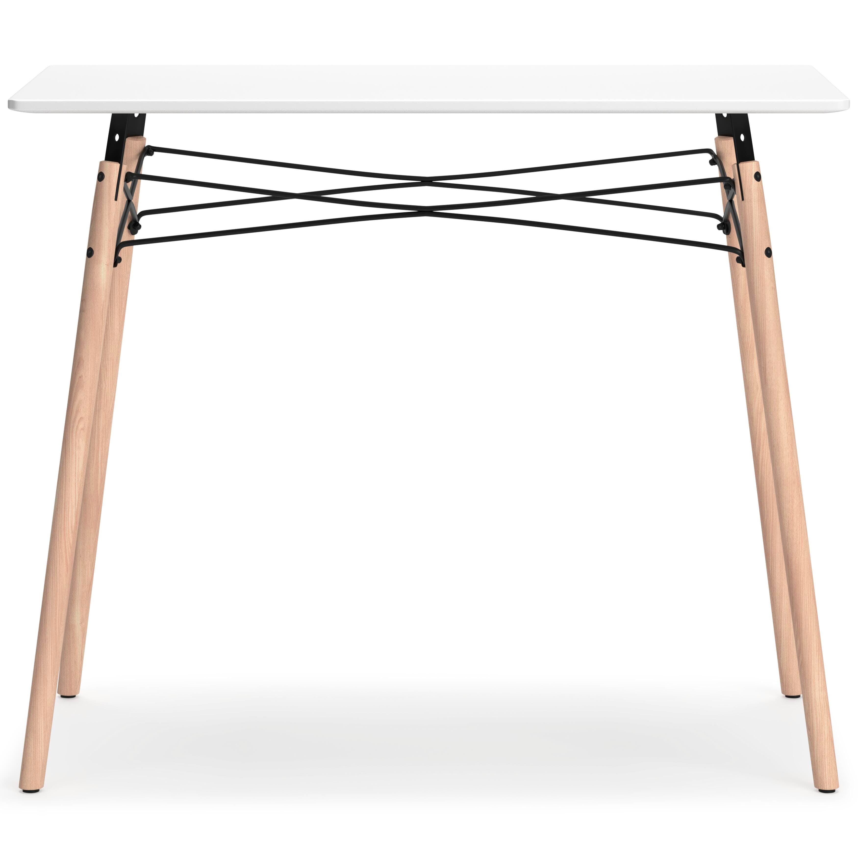 Jaspeni Home Office Desk — White;Black/Gray;Natural — view 3