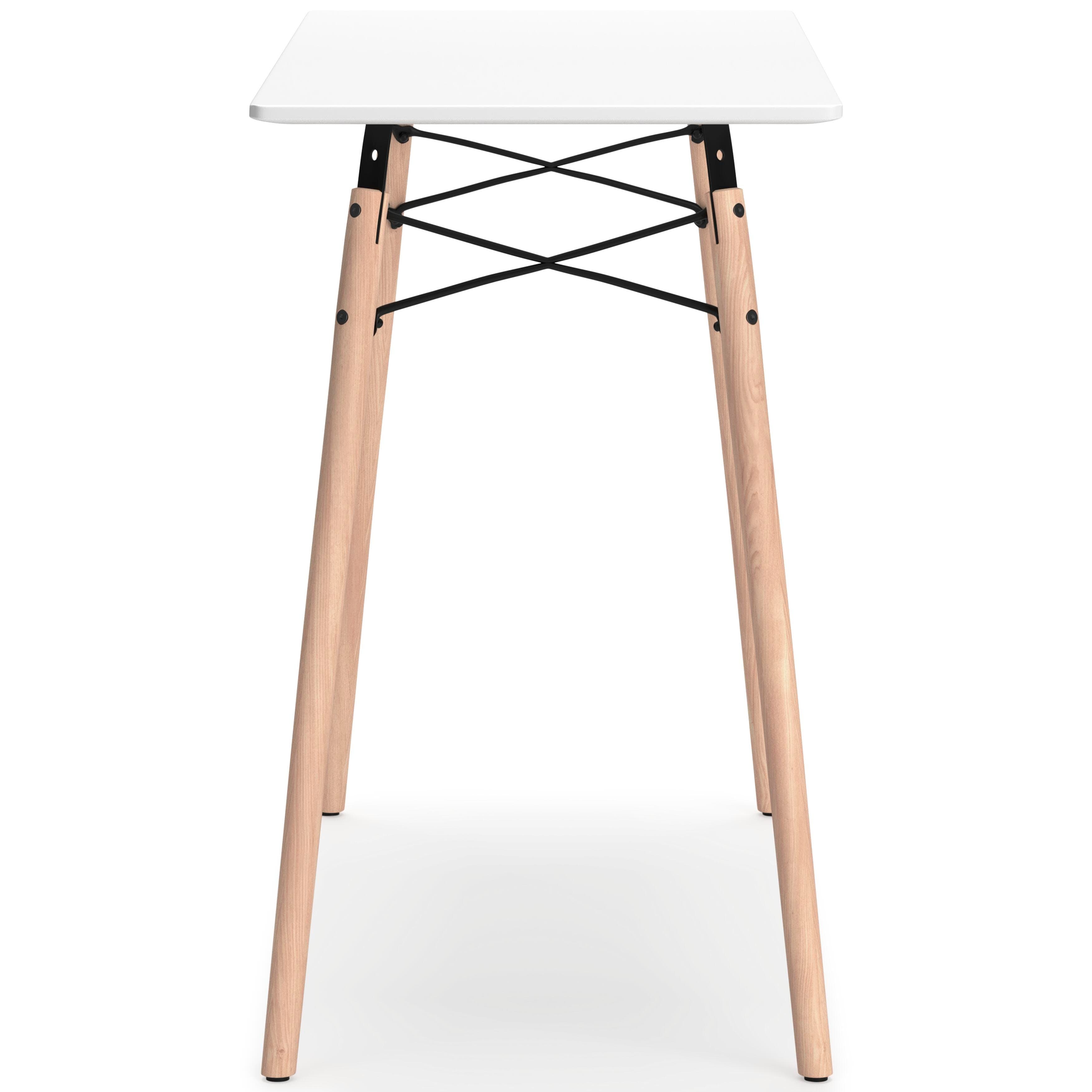 Jaspeni Home Office Desk — White;Black/Gray;Natural — view 5