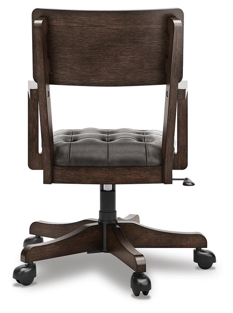 Breckington Home Office Desk Chair — Brown/Beige — view 6
