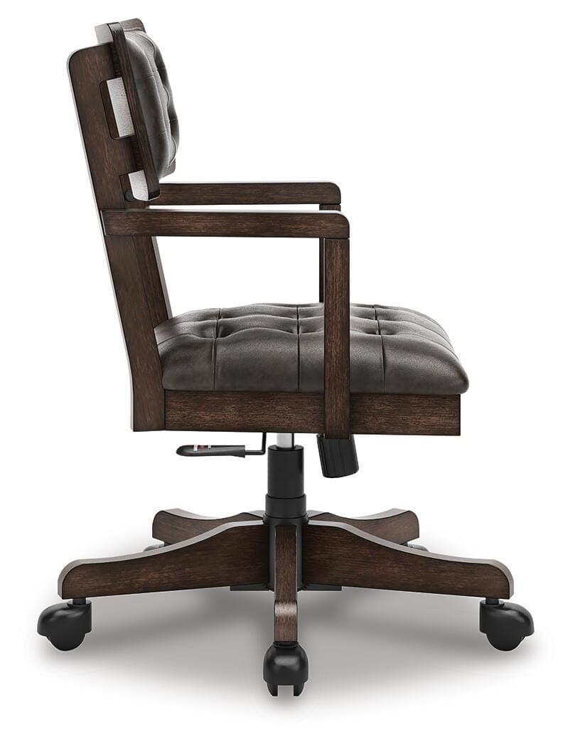 Breckington Home Office Desk Chair — Brown/Beige — view 5
