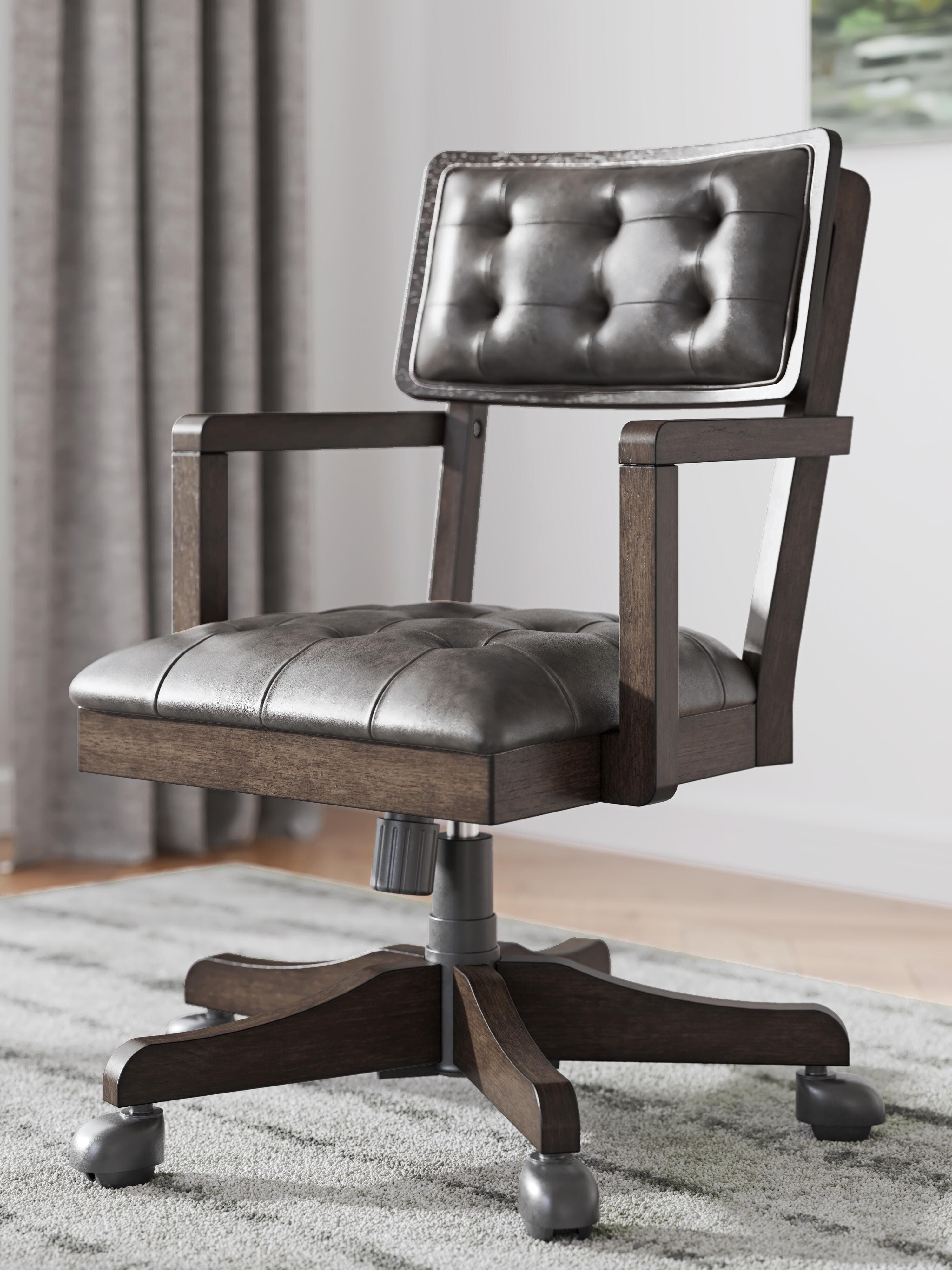 Breckington Home Office Desk Chair — Brown/Beige — view 2