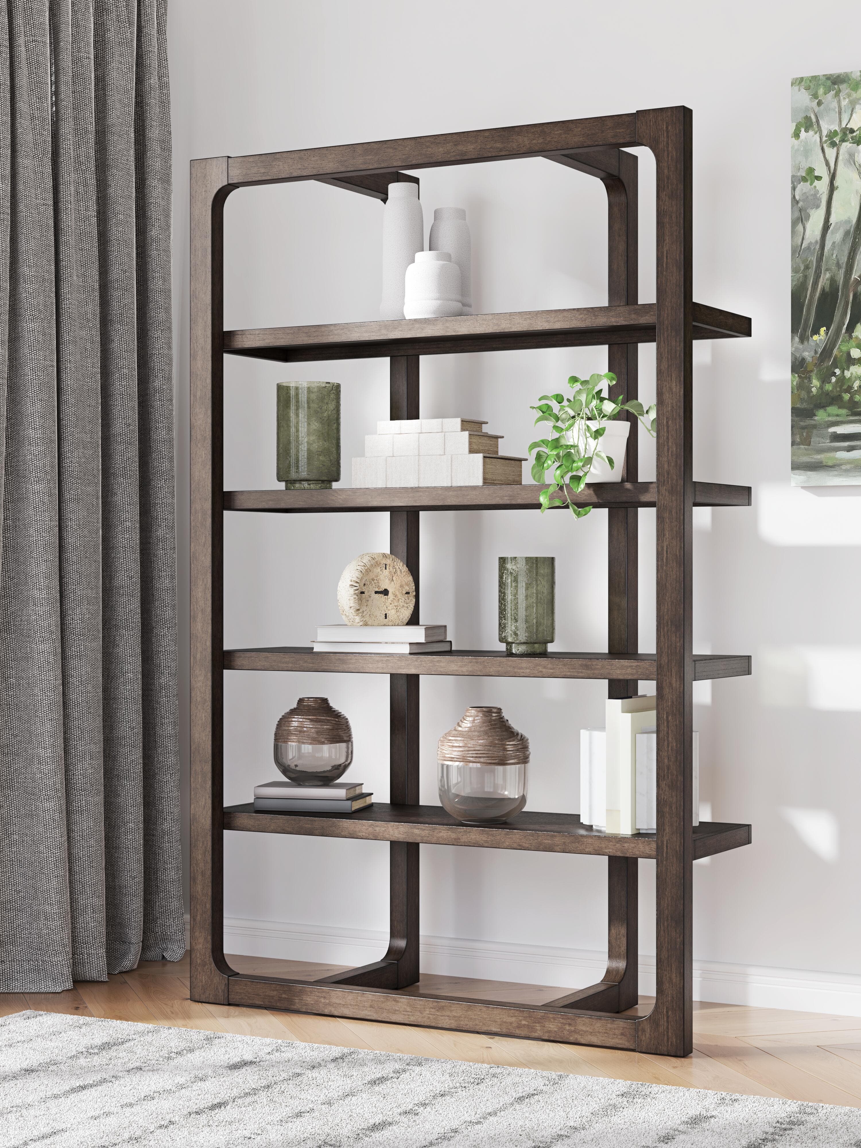 Breckington 76" Bookcase — Brown/Beige — view 2