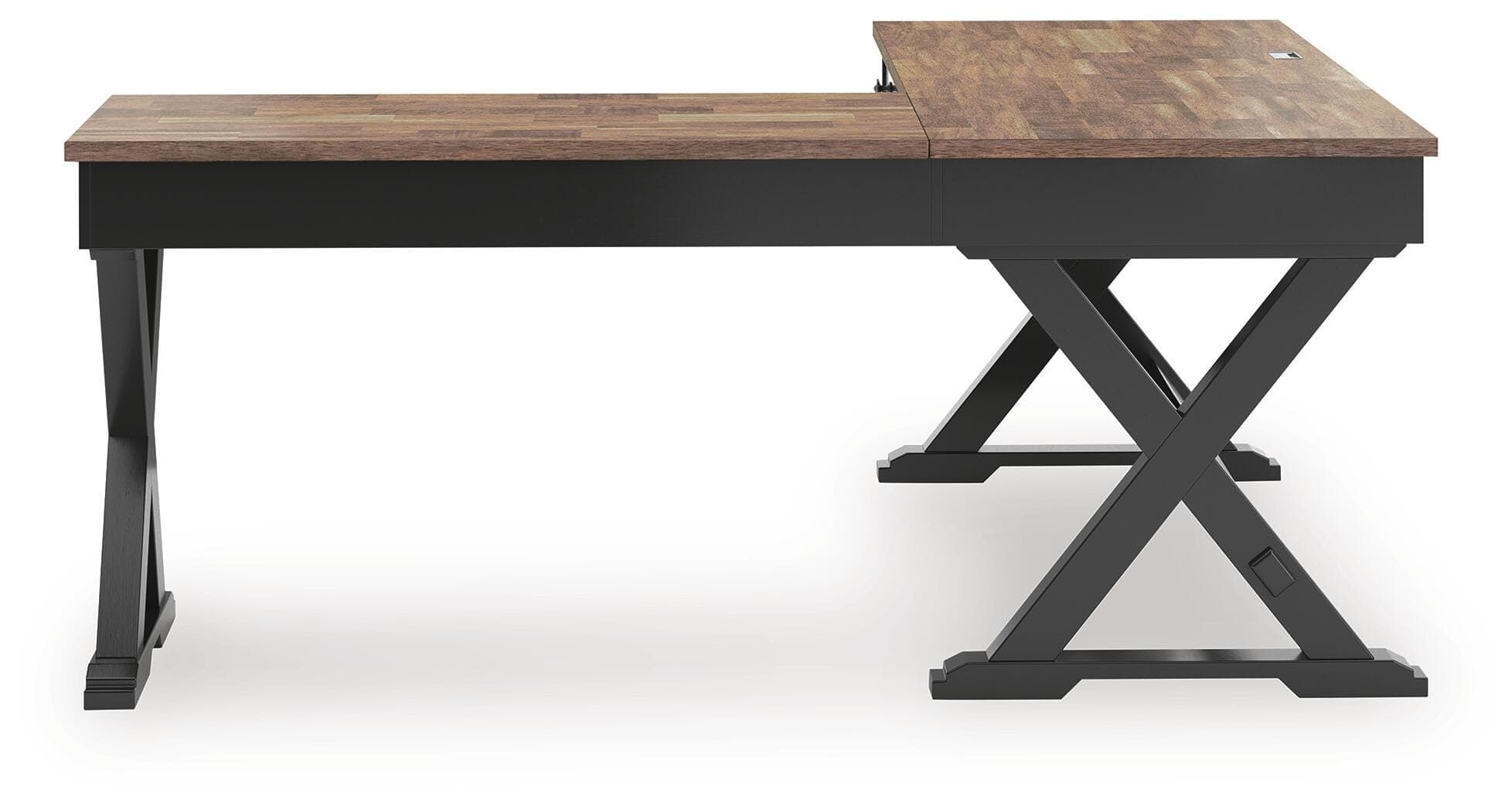 Wildenauer Home Office Desk — Brown/Black — view 5