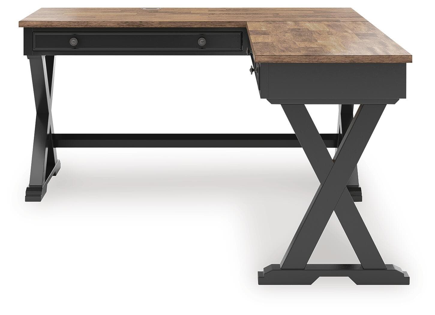 Wildenauer Home Office Desk — Brown/Black — view 6
