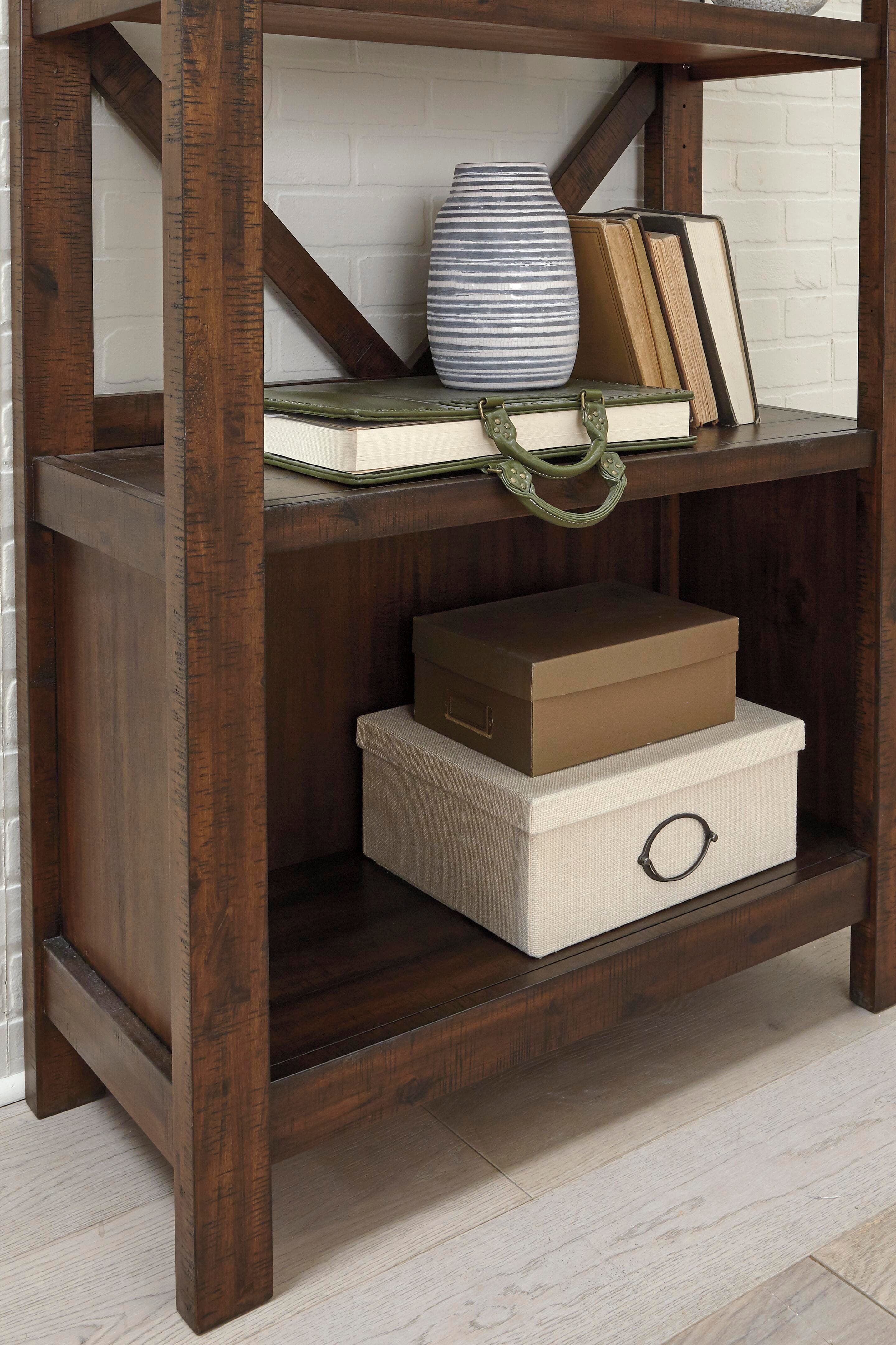 Baldridge 75" Bookcase — Brown/Beige — view 3