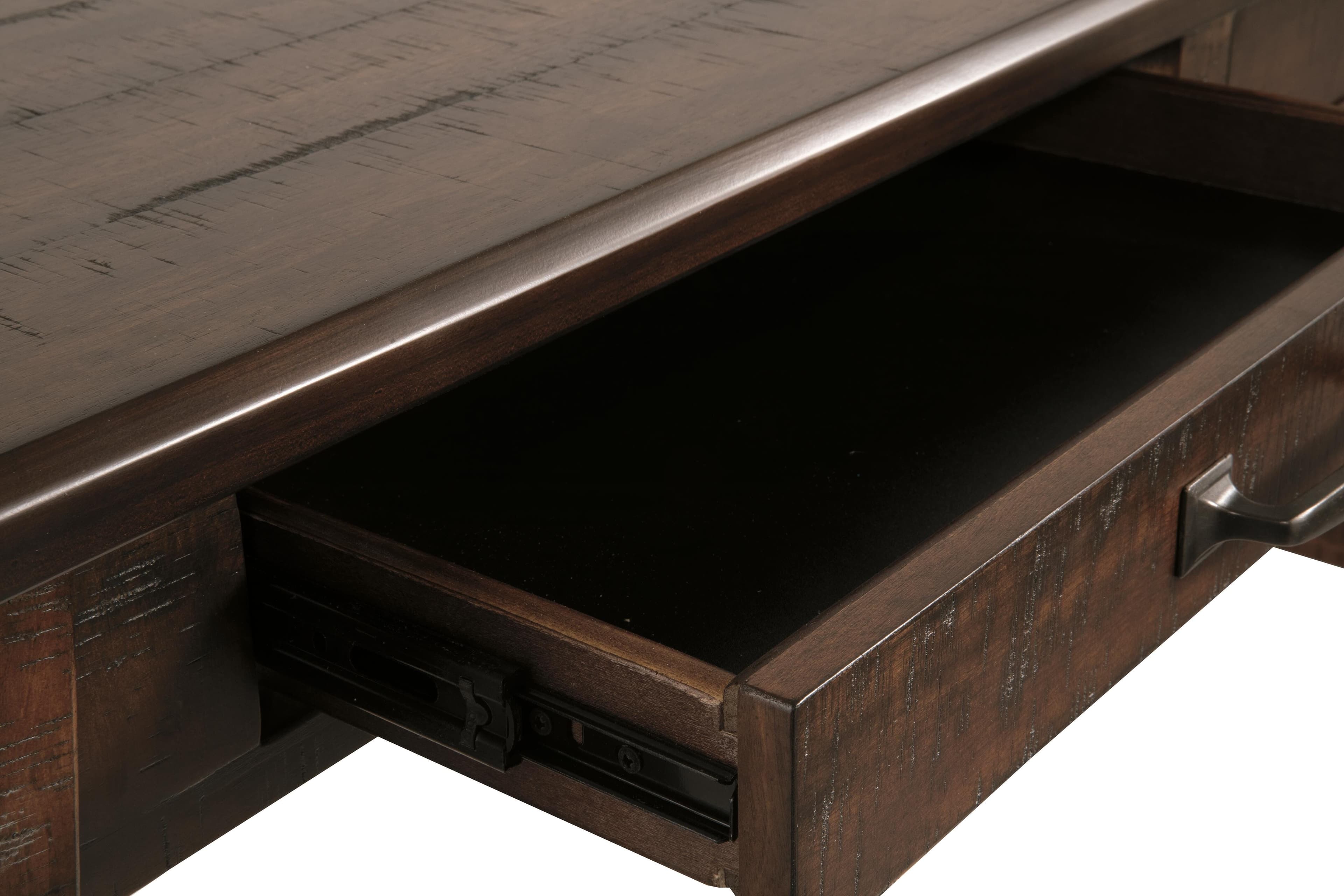 Baldridge Home Office Desk — Brown/Beige — view 6