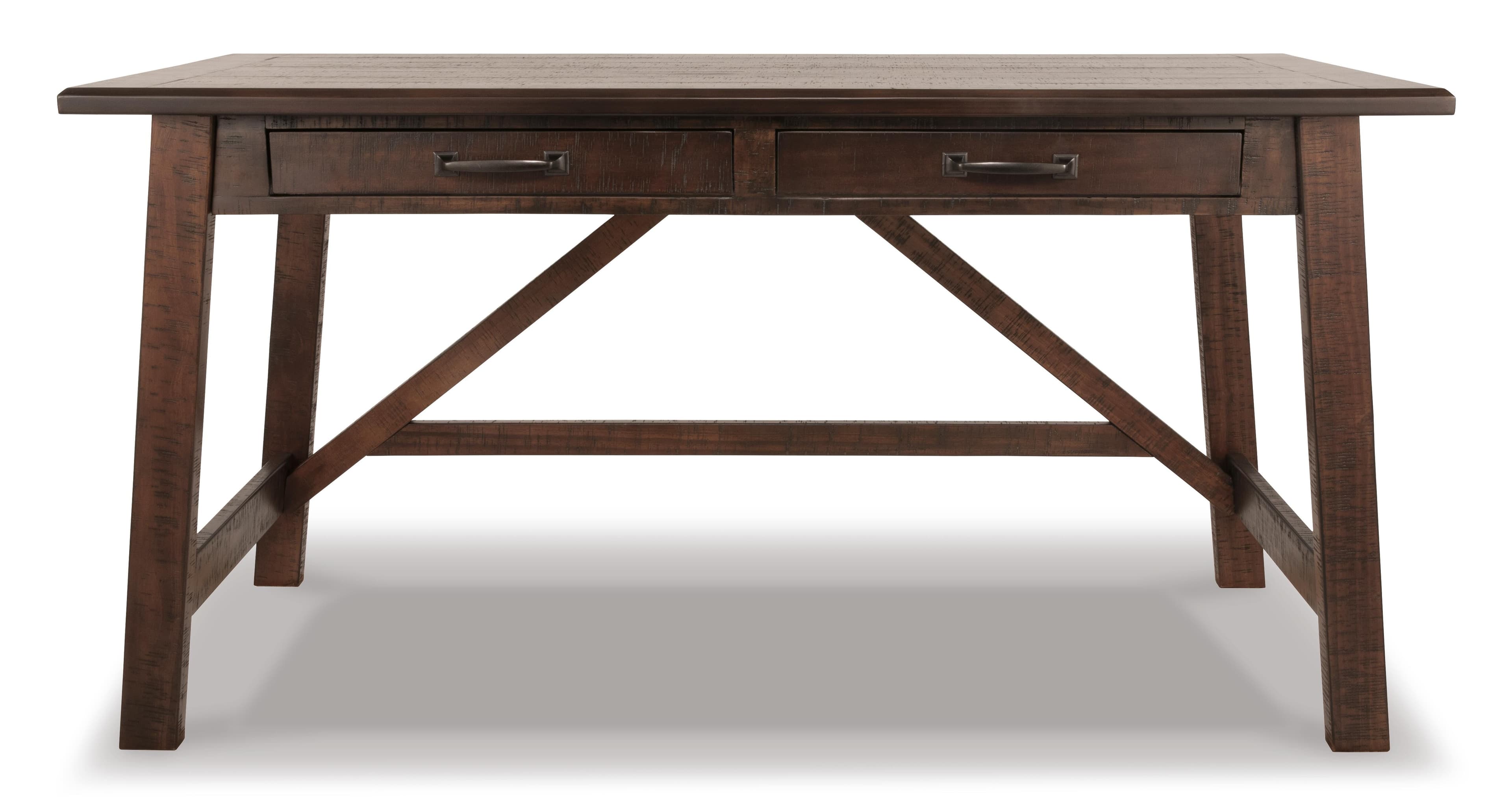 Baldridge Home Office Desk — Brown/Beige — view 7
