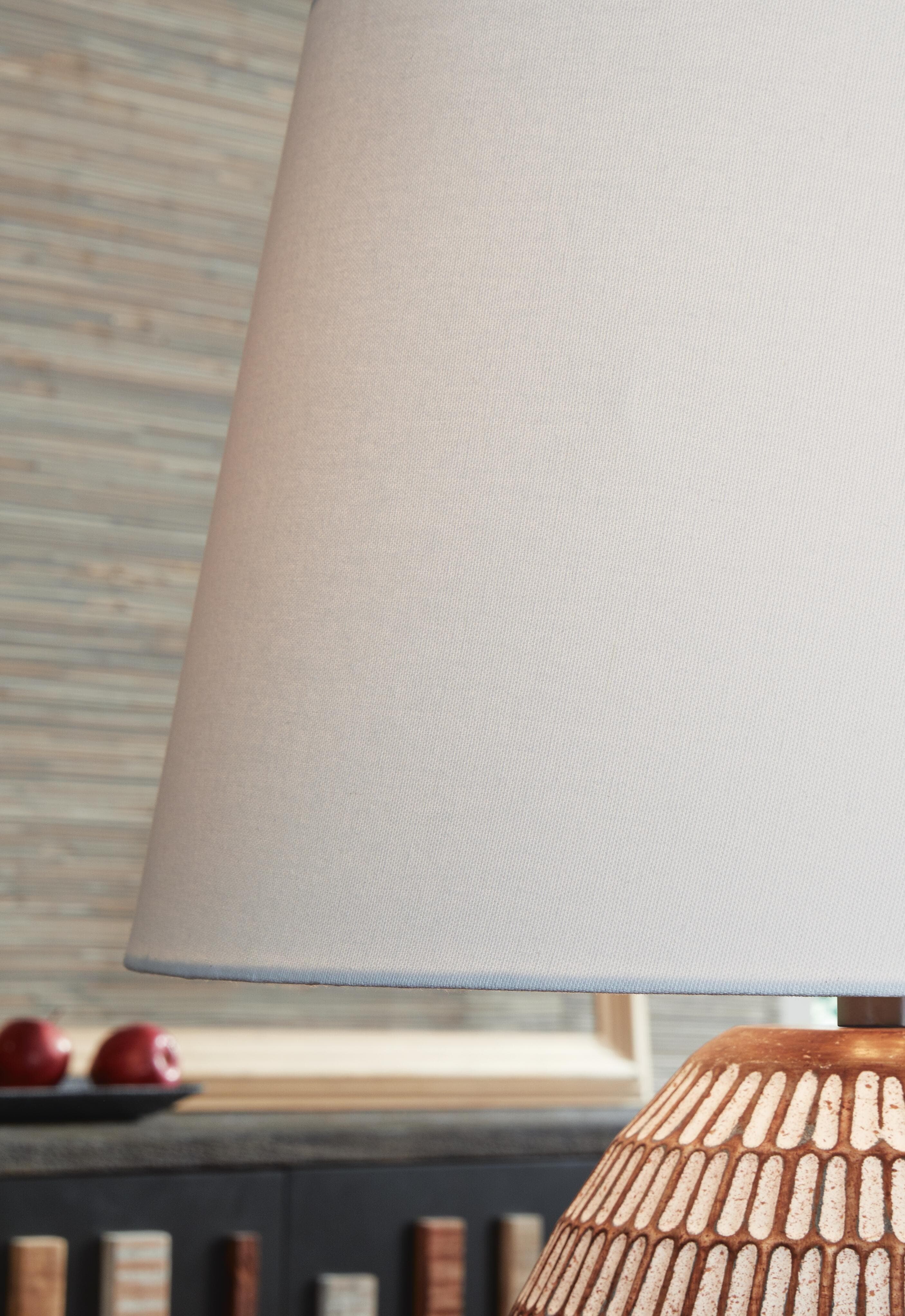Darrich Table Lamp — White;Brown/Beige — view 3