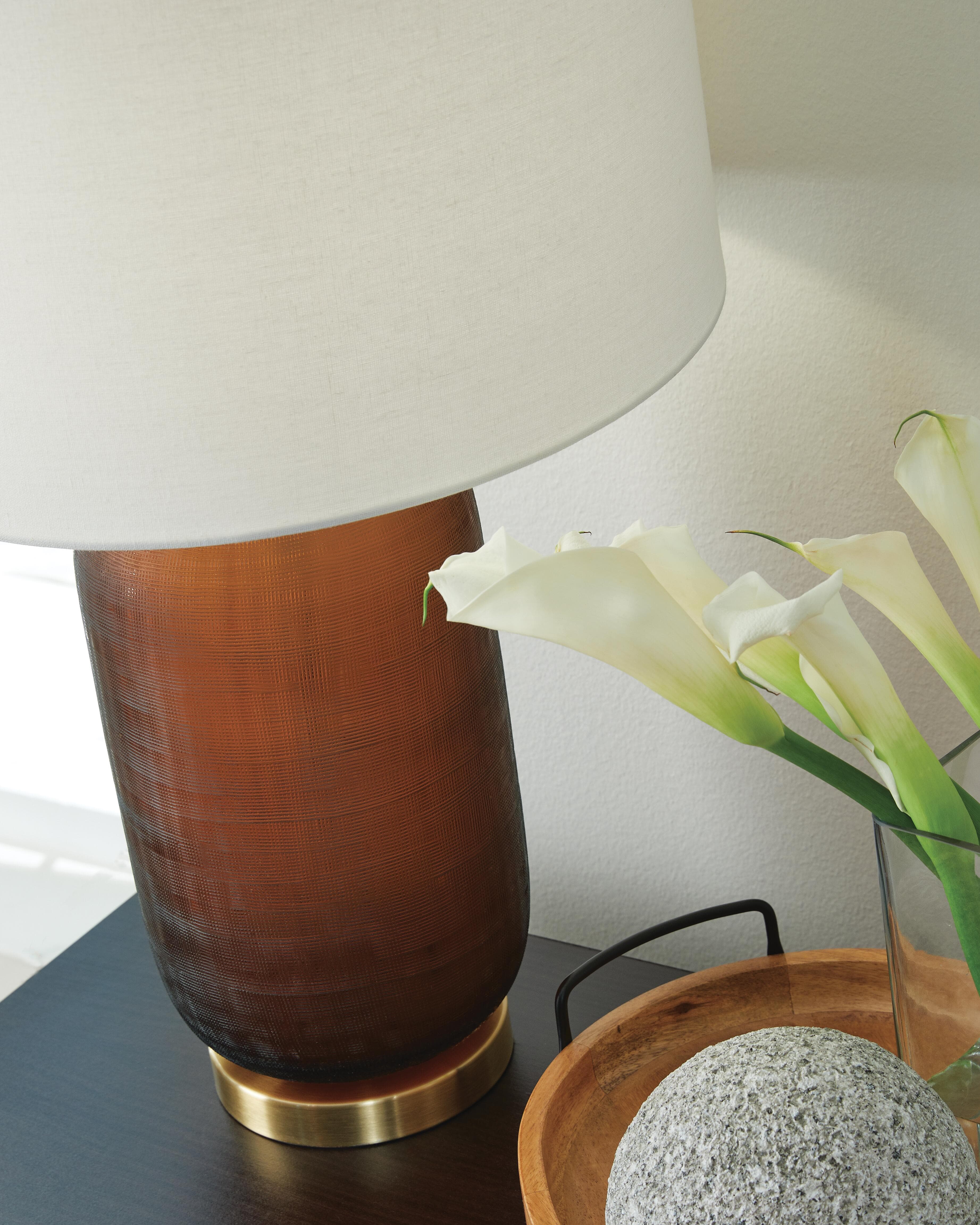 Farberman Table Lamp — Metallic;Yellow;Brown/Beige — view 4