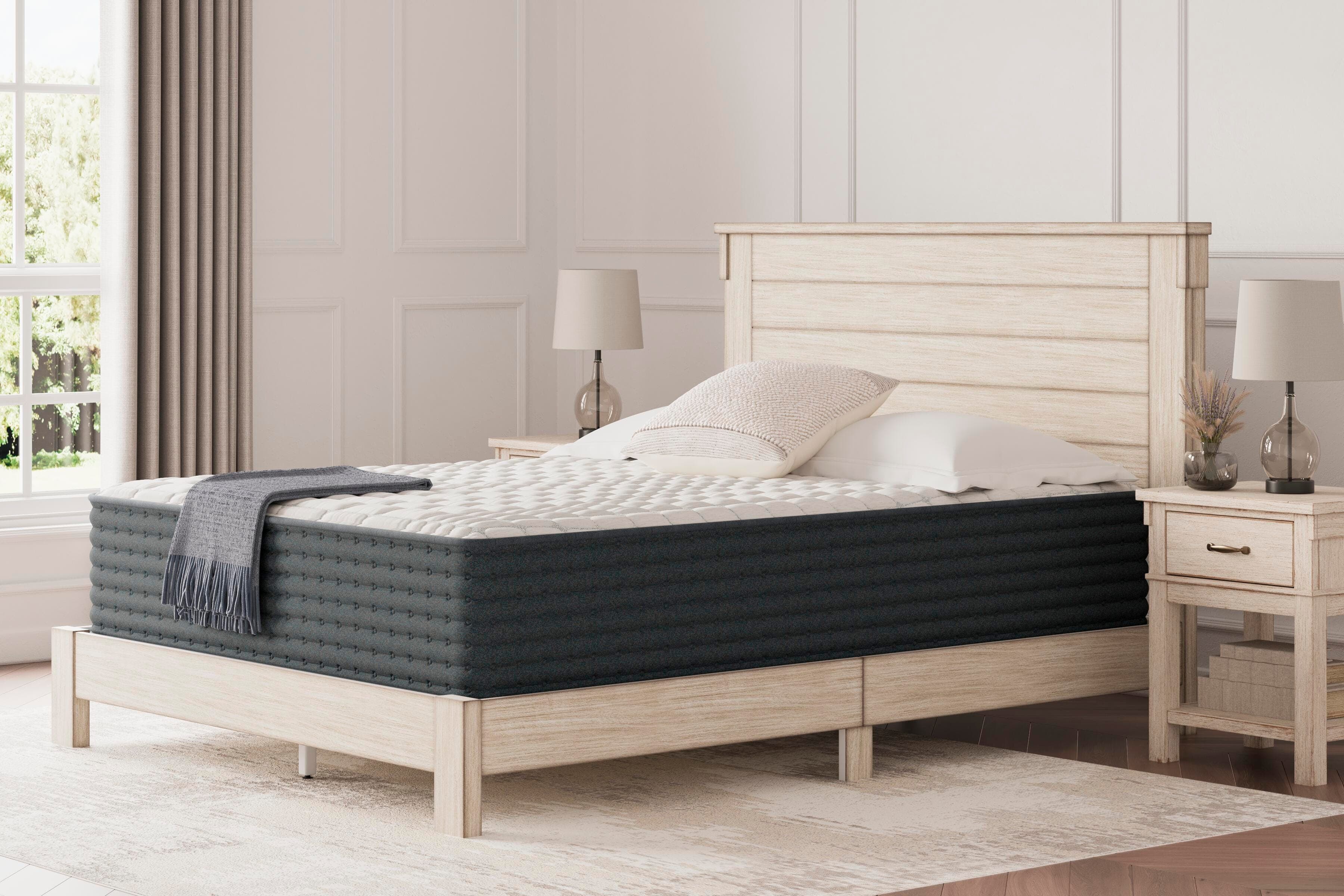 Hybrid 1300 Queen Mattress — White;Black/Gray — view 4