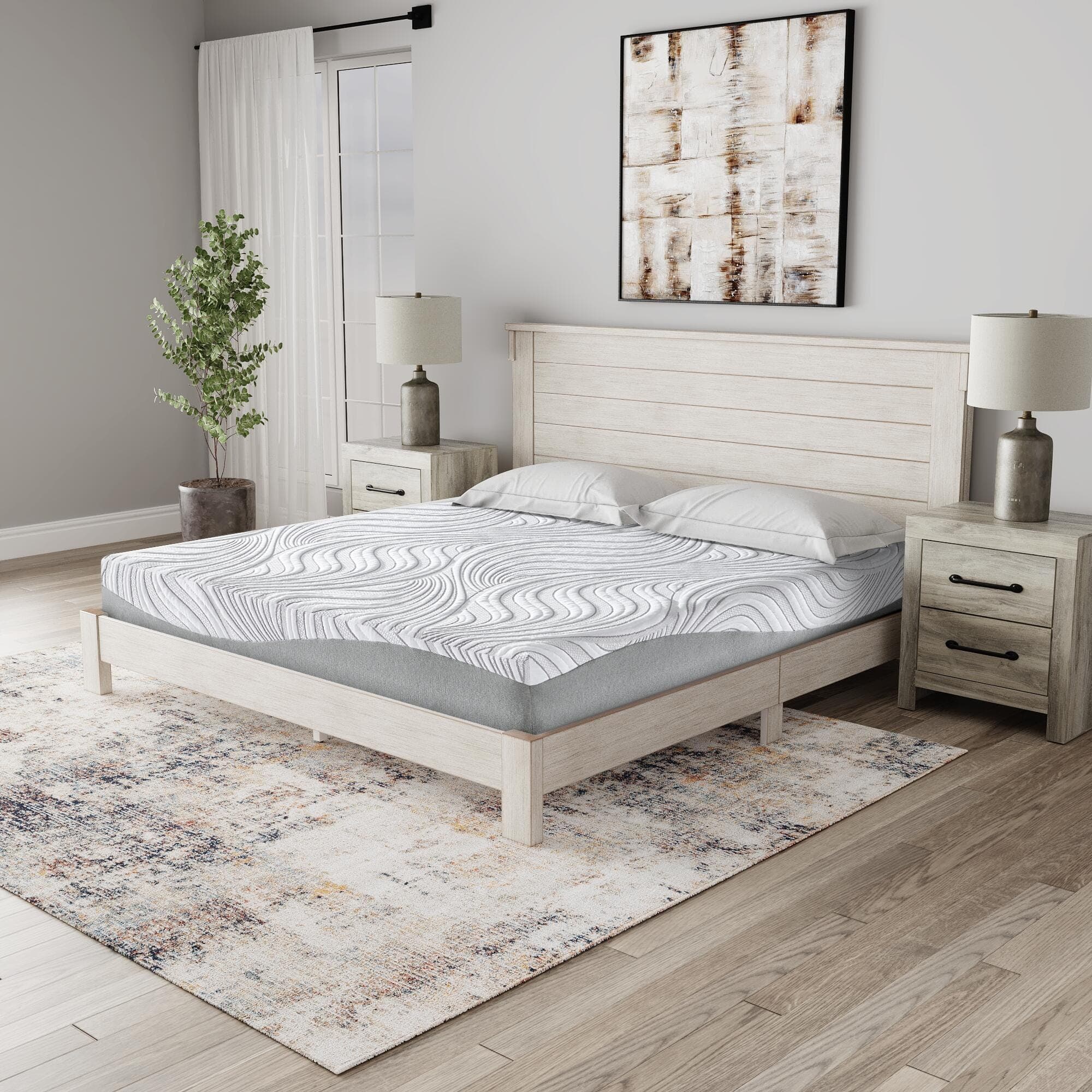 8 Inch Memory Foam California King Mattress — Black/Gray — view 2