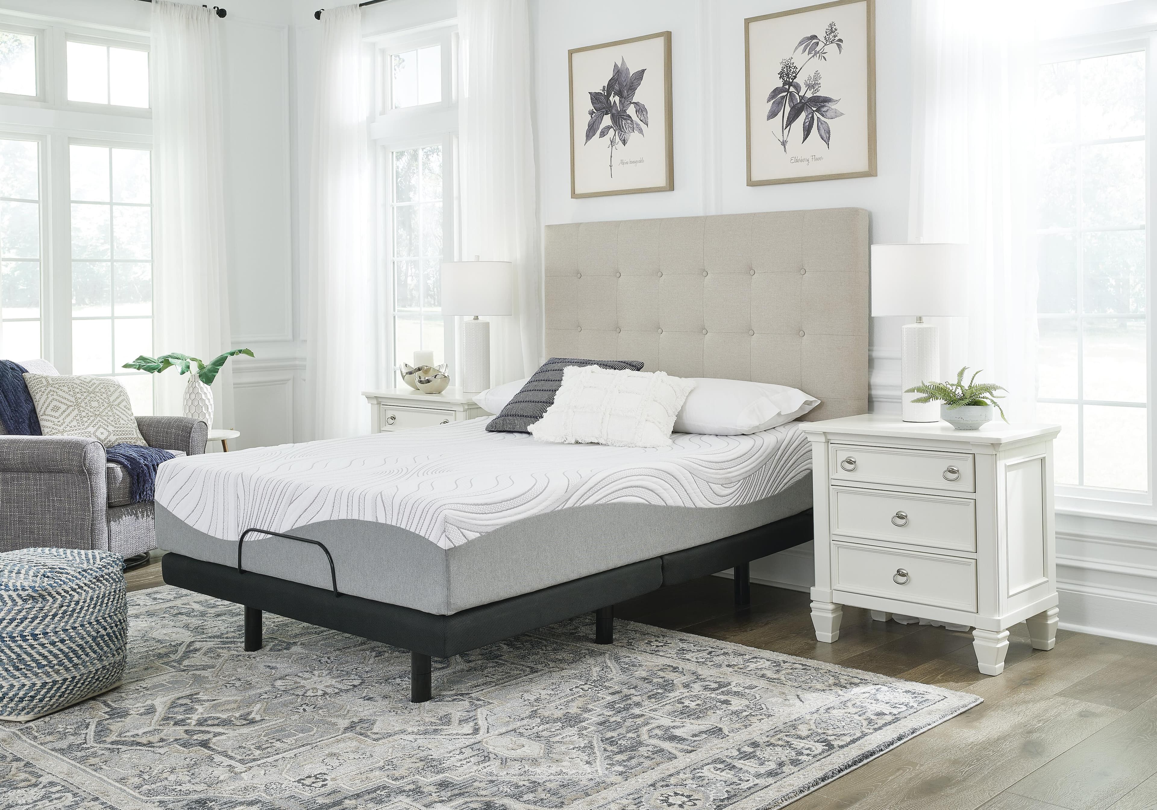 8 Inch Bonnell Hybrid Twin Mattress — White;Black/Gray — view 4