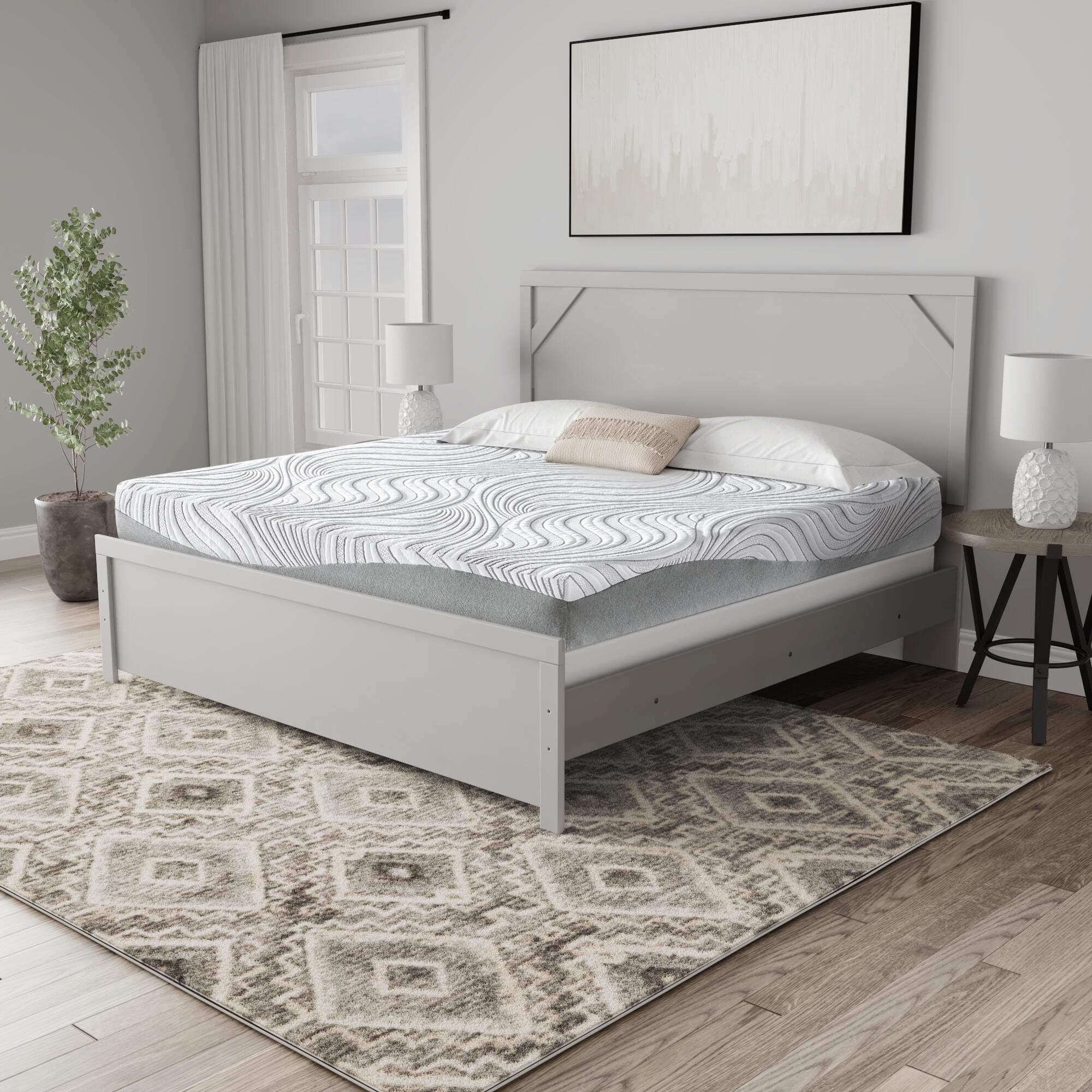12 Inch Memory Foam California King Mattress — Black/Gray — view 3