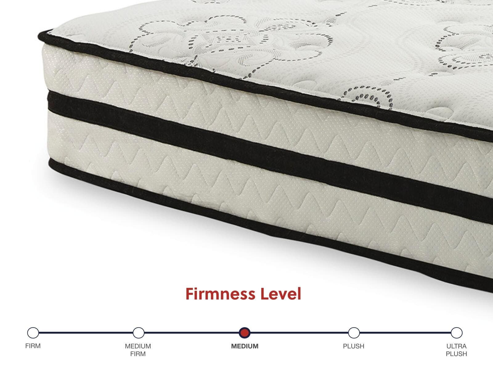 Chime 10 Inch Hybrid Twin Mattress in a Box — White;Black/Gray — view 6