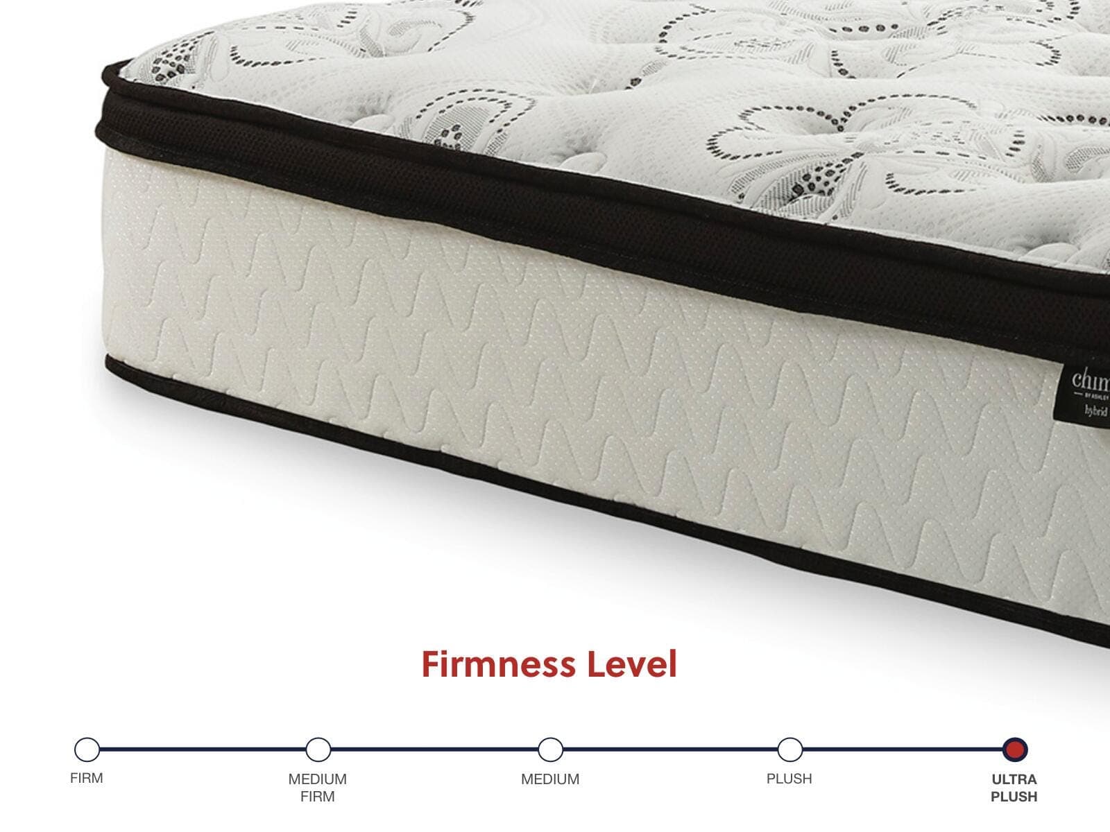 Chime 12 Inch Hybrid California King Mattress in a Box — White;Black/Gray — view 7