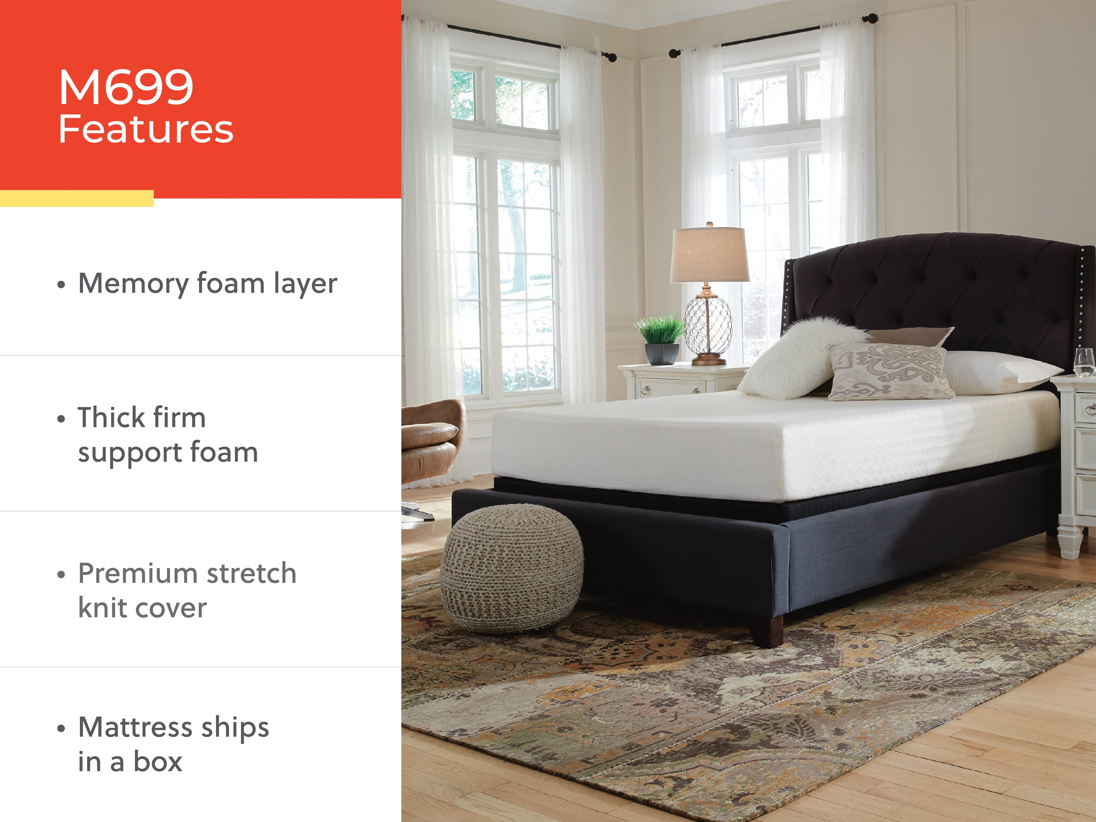 10 Inch Chime Memory Foam California King Mattress in a Box — White — view 5