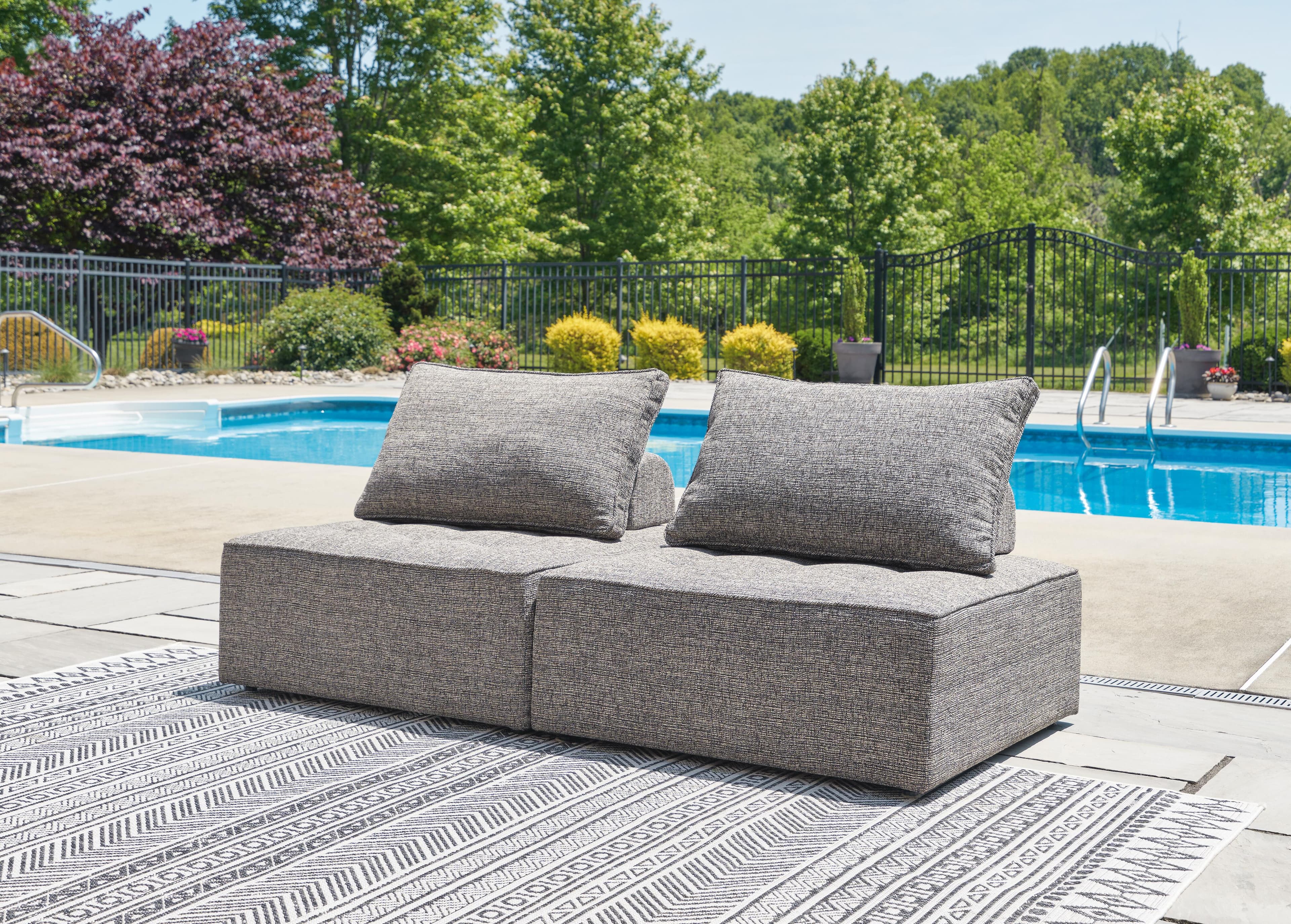 Bree Zee 2-Piece Outdoor Sectional — Brown/Beige — view 2