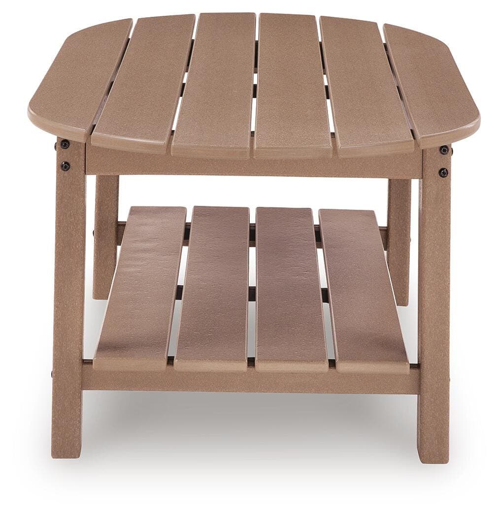 Cliffs Beach Outdoor Coffee Table — Driftwood — view 4