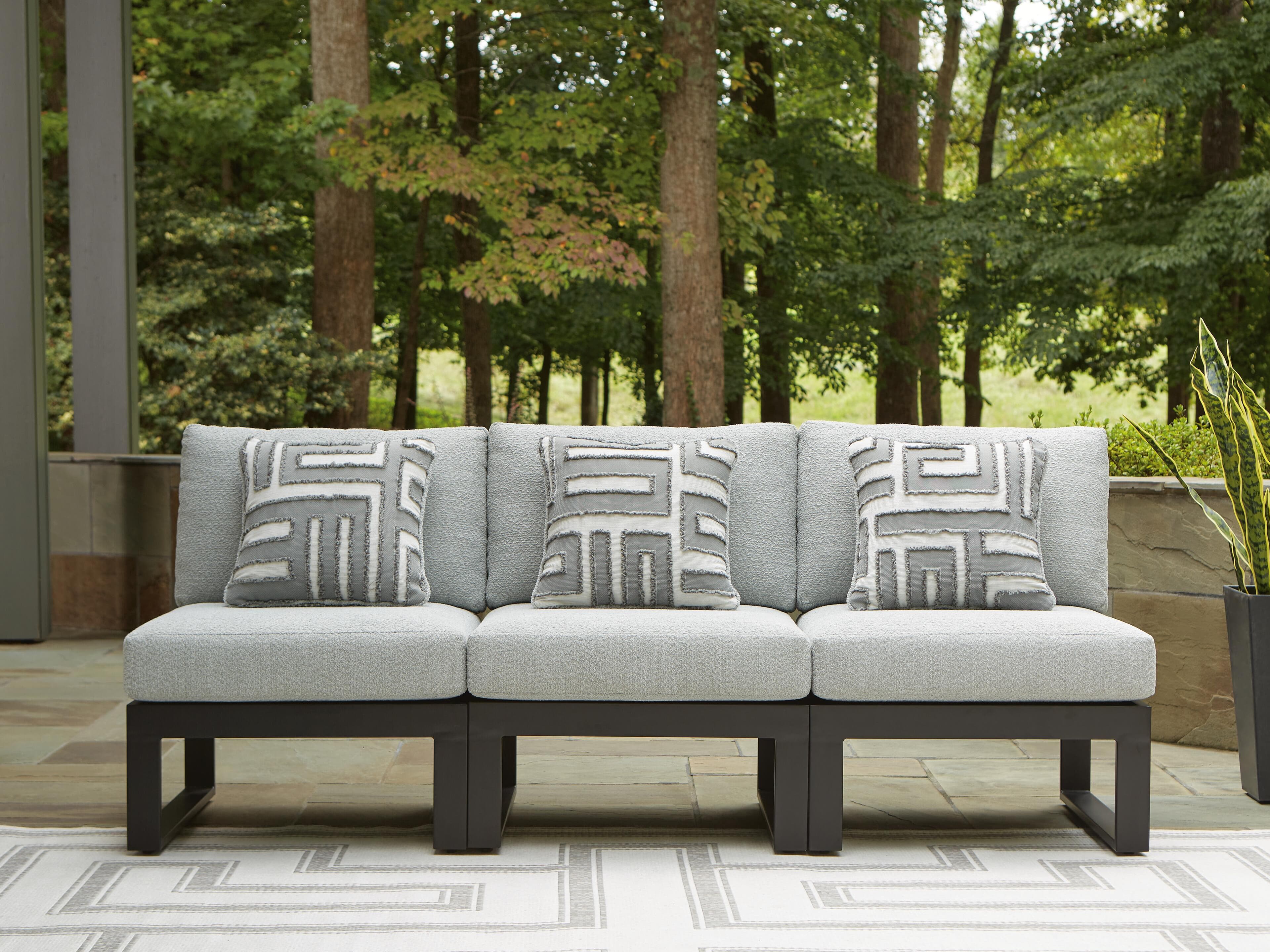 Beachloft 3-Piece Outdoor Sectional — Black/Gray — view 2