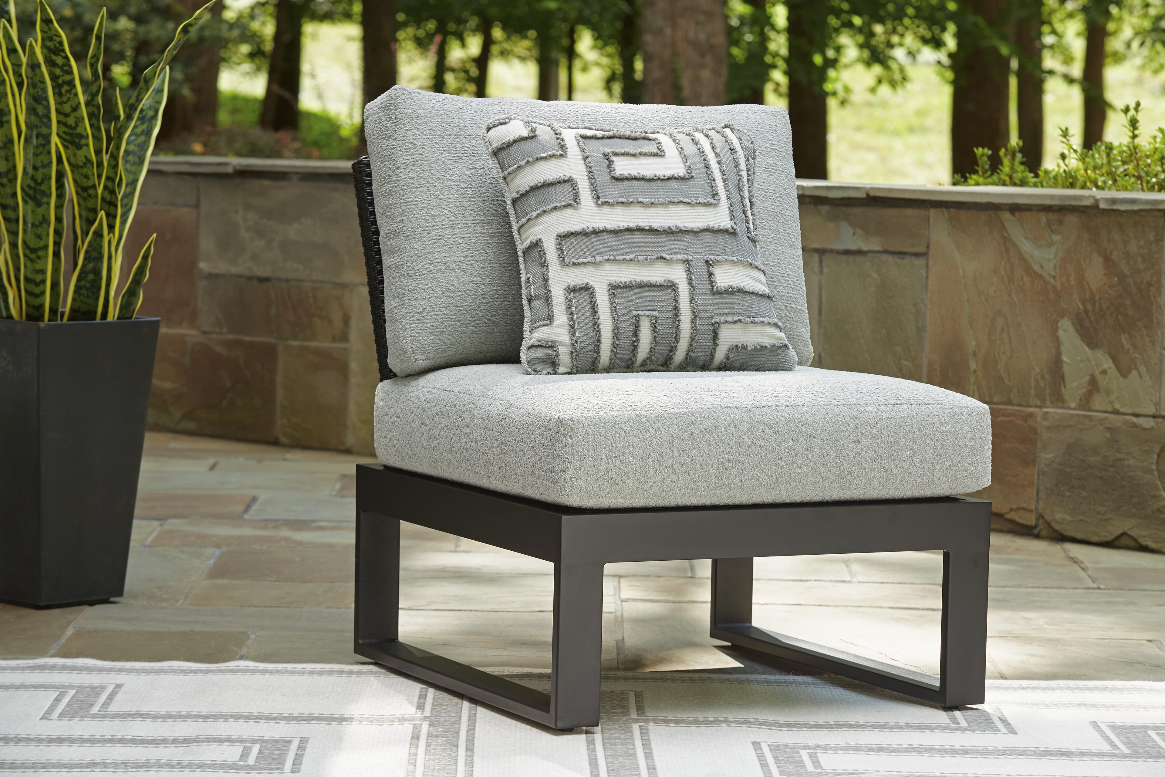 Beachloft 5-Piece Outdoor Sectional — Black/Gray — view 8