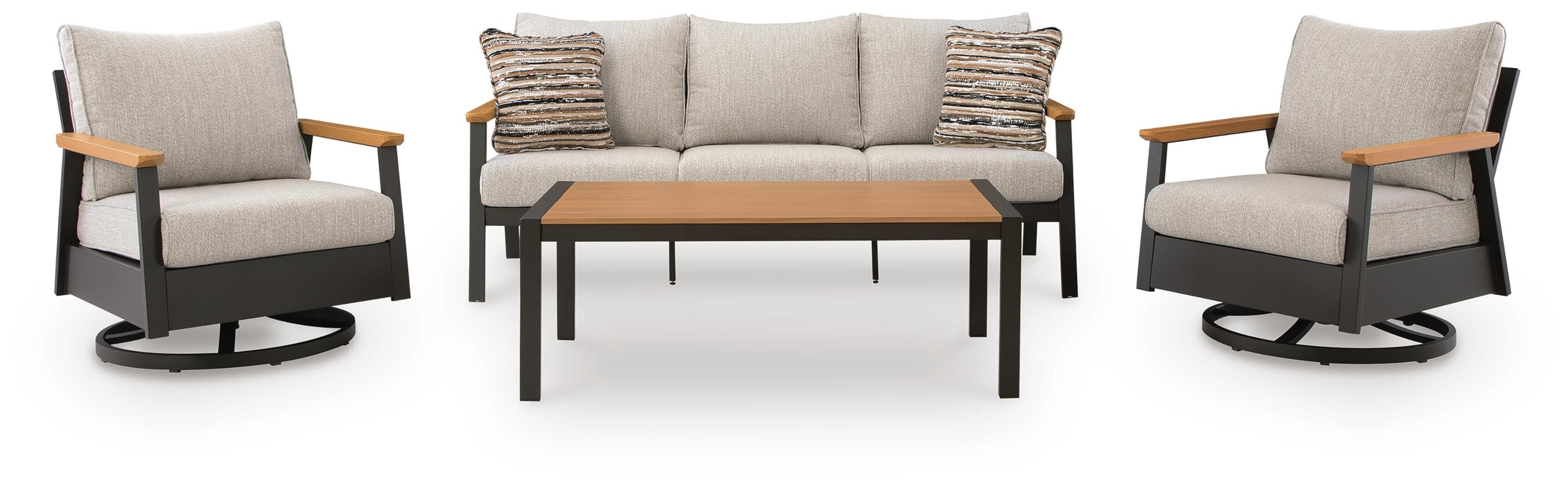 Carlsbad Beach Outdoor Sofa/Chairs/Table (Set of 4)