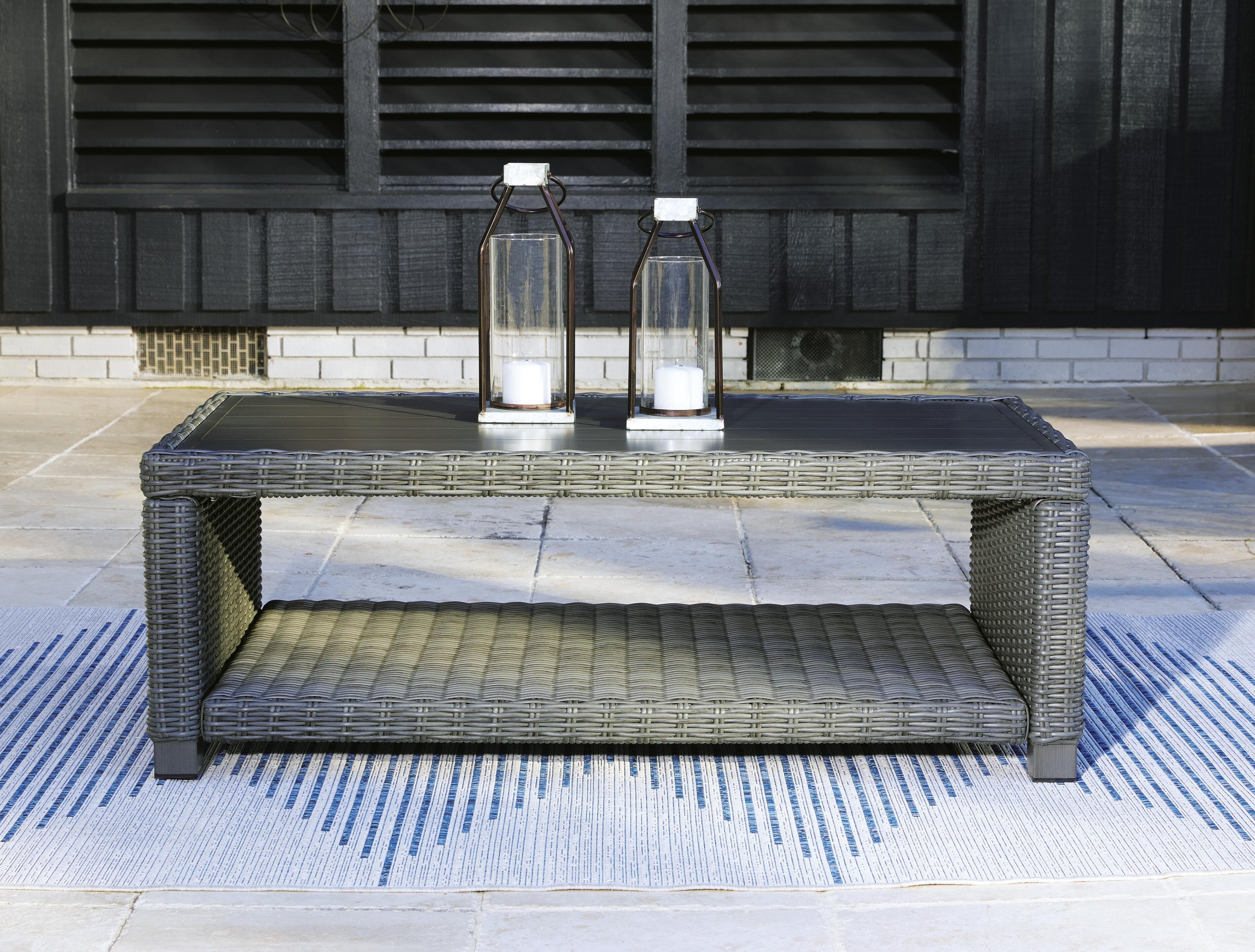 Elite Park Outdoor Coffee Table — Black/Gray — view 2