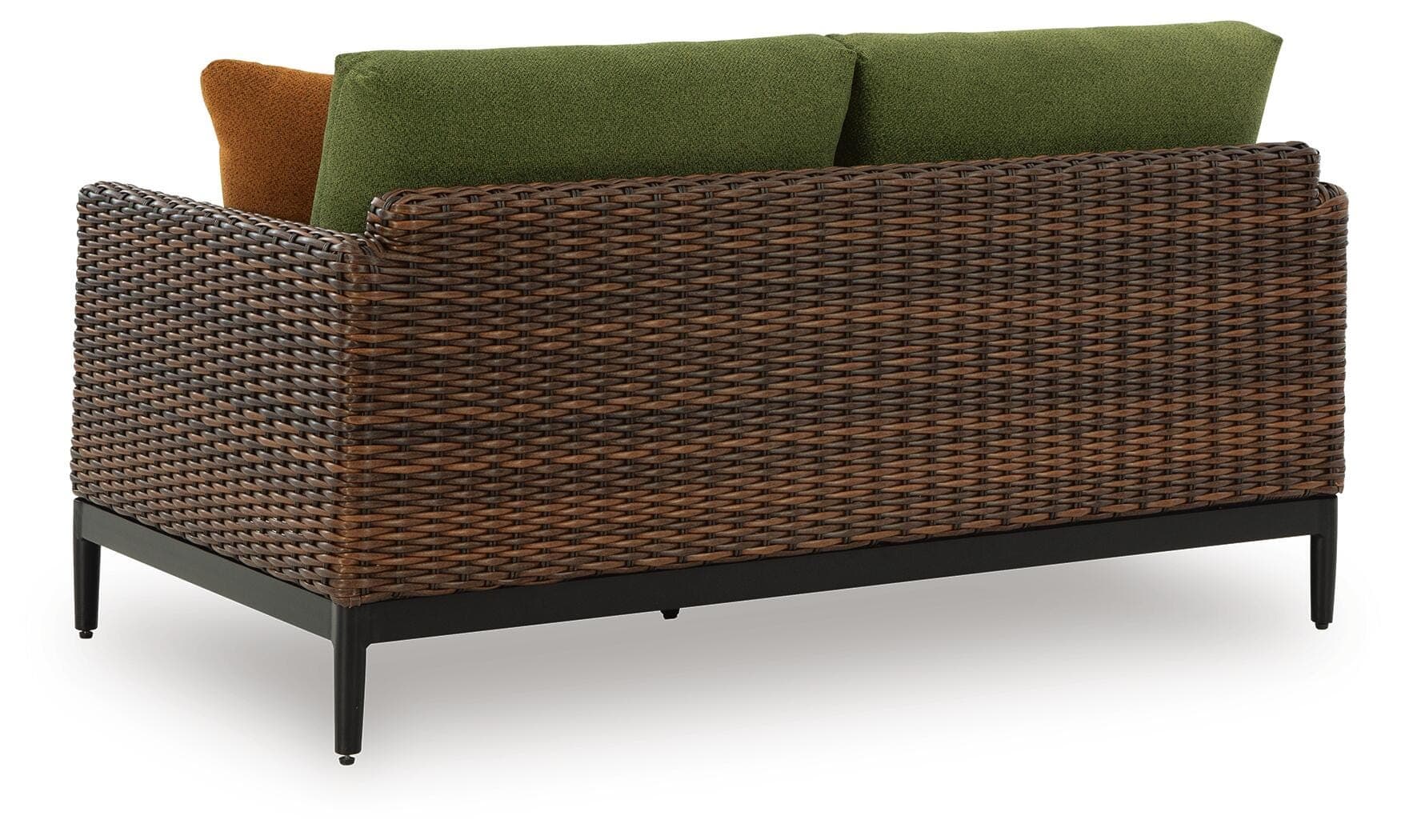 Horizon Hall Outdoor Loveseat with Cushion — Brown/Beige;Green — view 5
