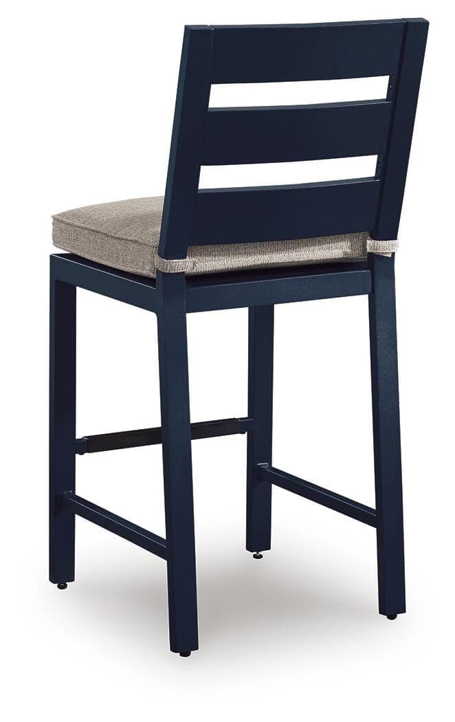 Mabry Shores Outdoor Counter Height Bar Stool (Set of 2) — Navy Blue — view 5