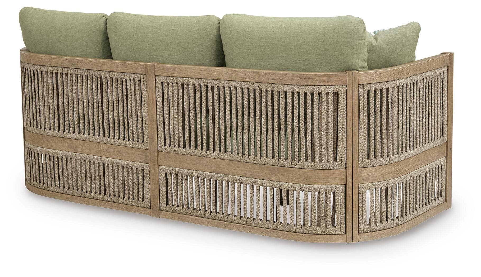 Vision Lane Outdoor Sofa with Cushion — Brown/Beige;Green — view 5