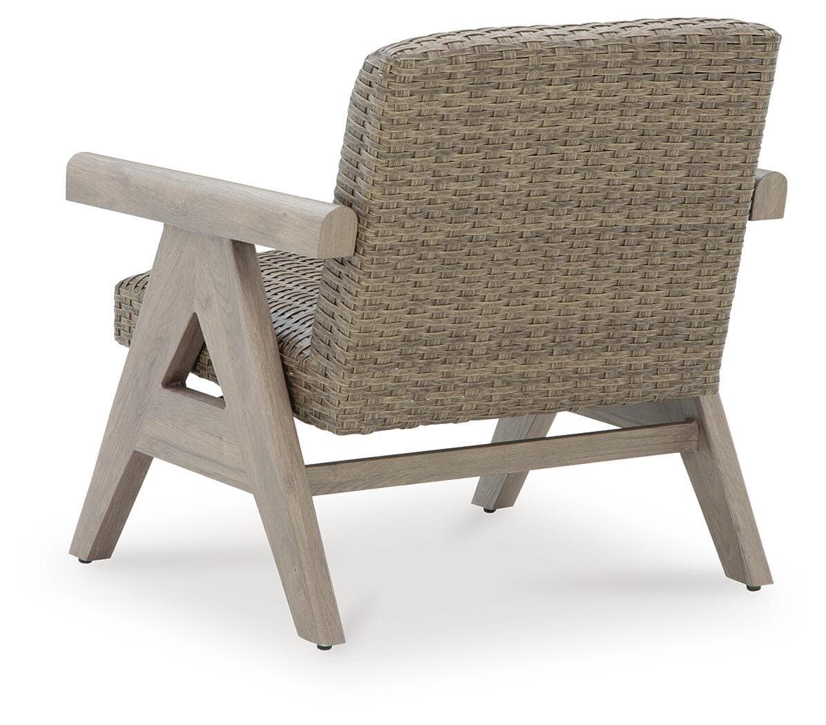 Carisbo Outdoor Rocking Lounge Chair — Brown/Beige — view 5