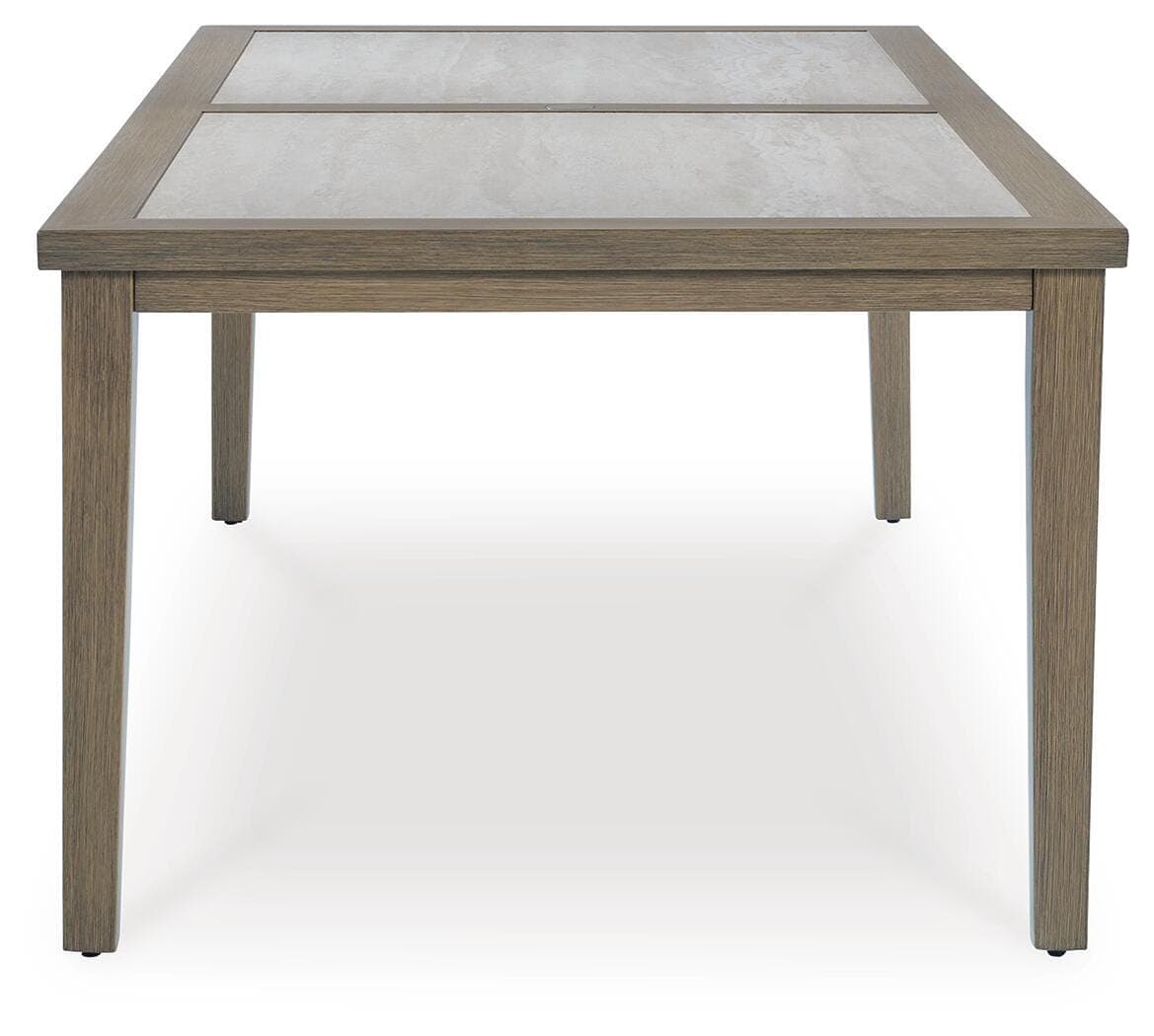 Rainier Ranch Outdoor Dining Table — Brown/Beige — view 4