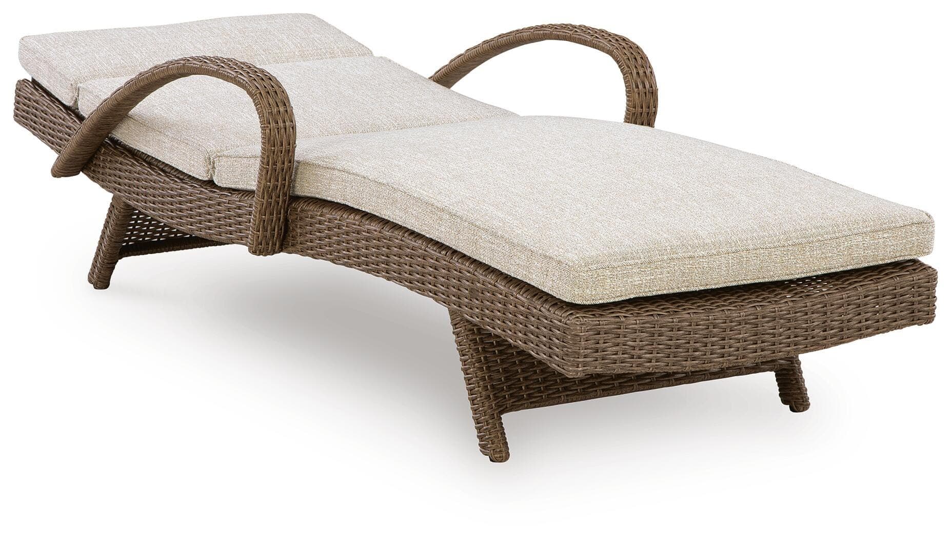Revare Beach Chaise Lounge with Cushion — Beige — view 3