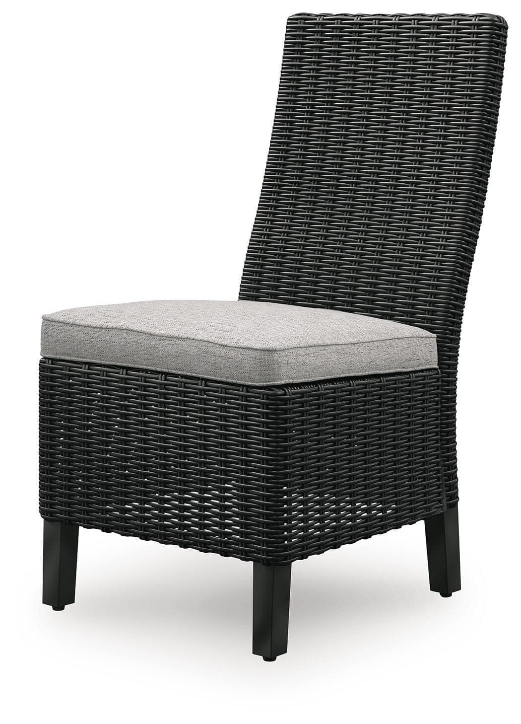 Beachcroft Outdoor Side Chair with Cushion (Set of 2) — Black/Gray — view 4