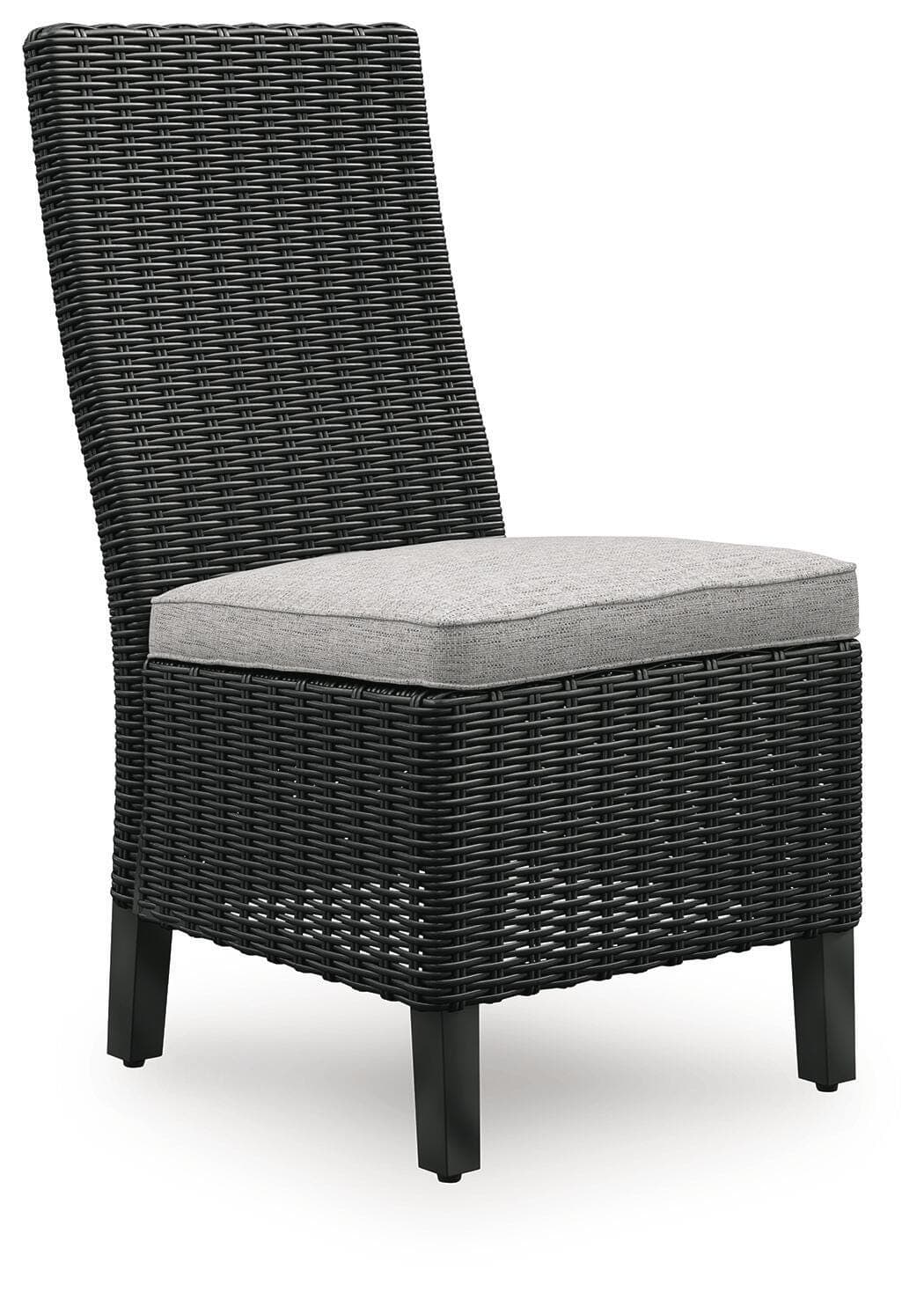 Beachcroft Outdoor Side Chair with Cushion (Set of 2) — Black/Gray — view 3