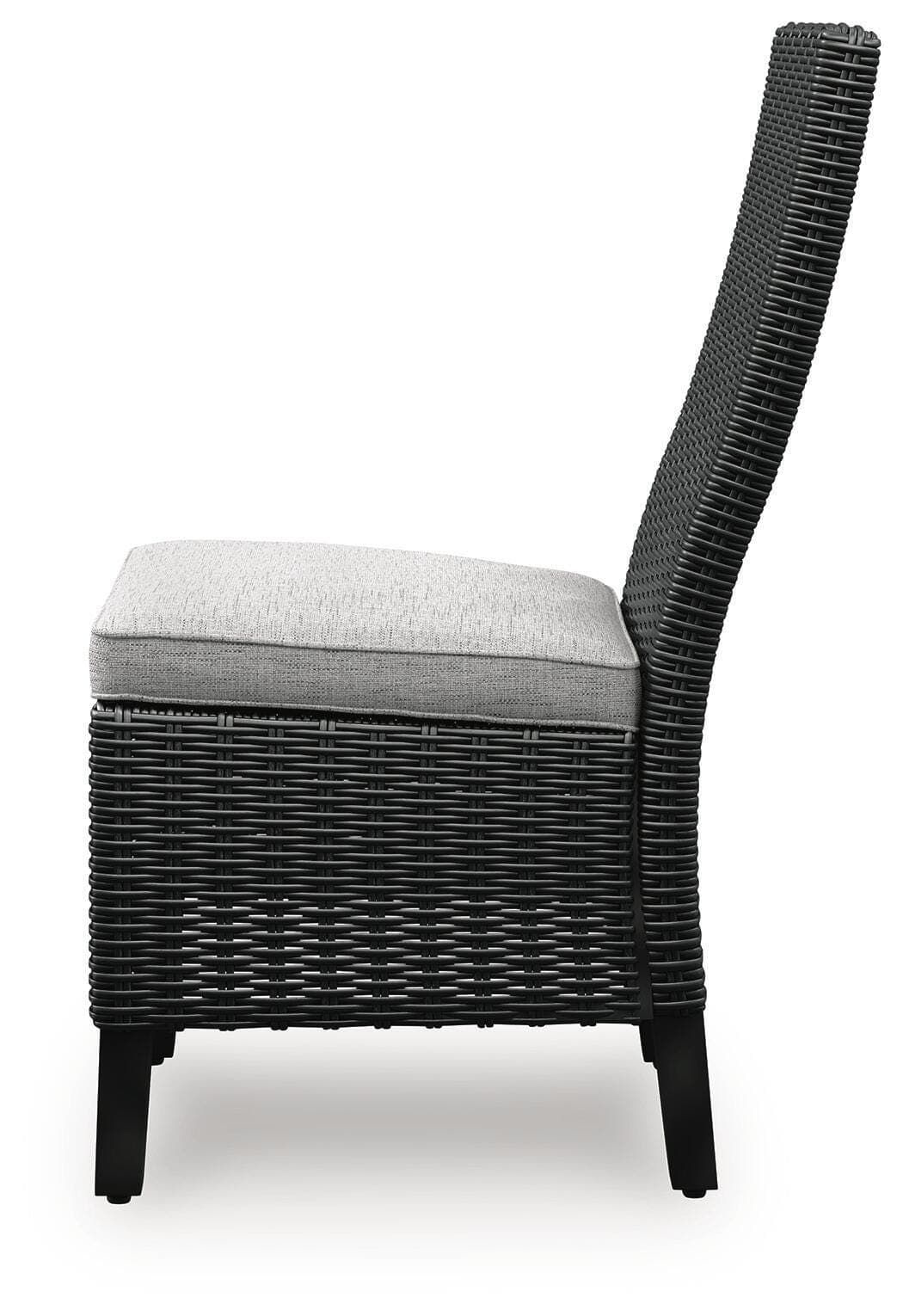 Beachcroft Outdoor Side Chair with Cushion (Set of 2) — Black/Gray — view 7