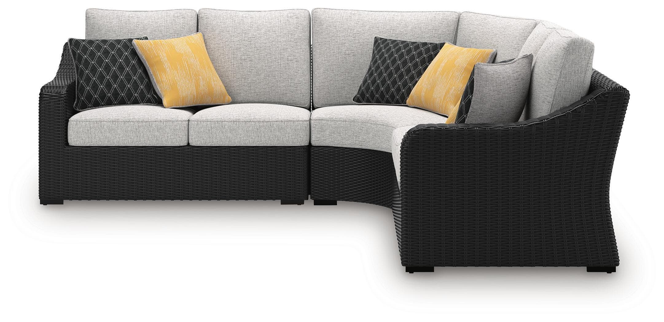 Beachcroft 3-Piece Outdoor Sectional — Black/Gray — view 2