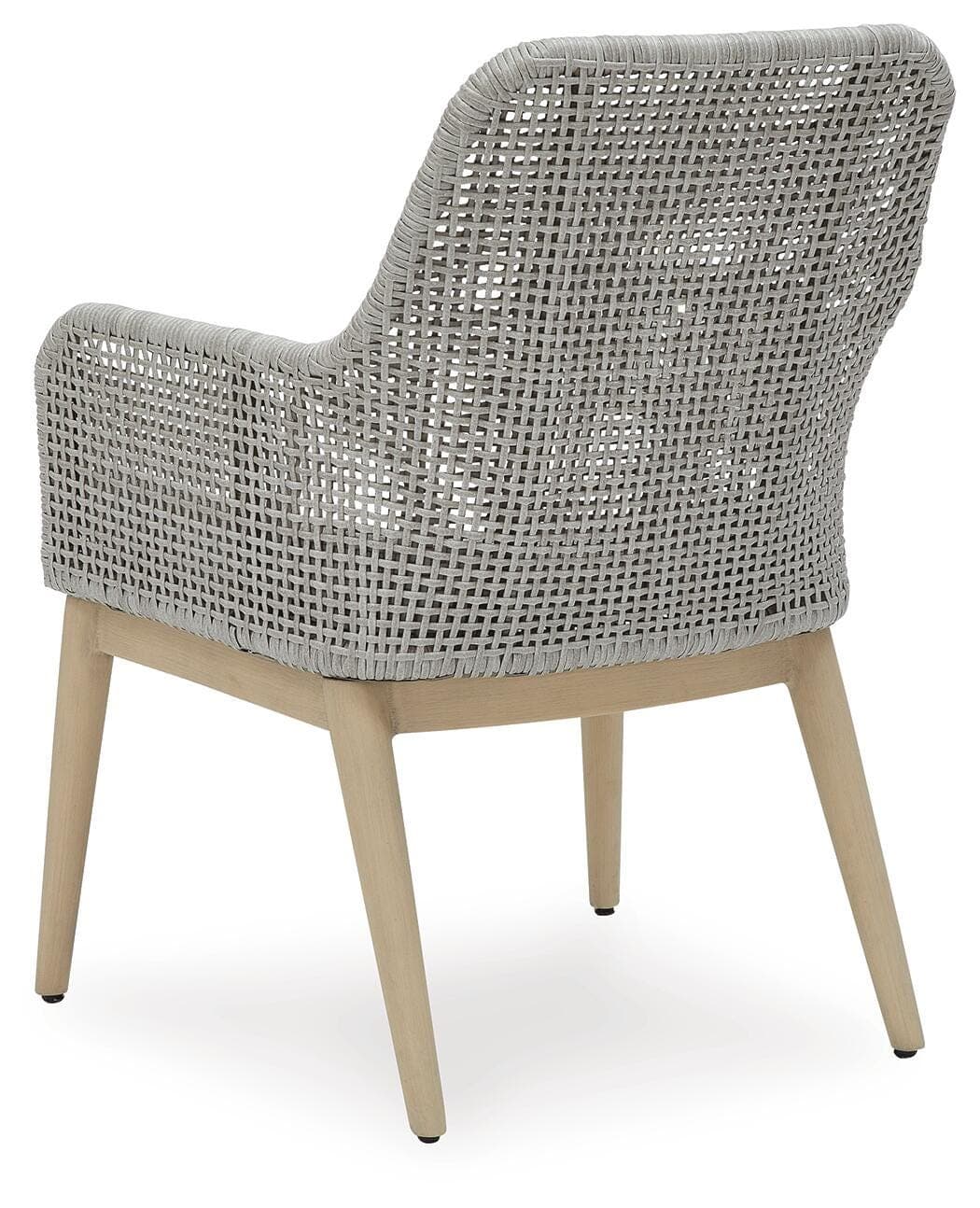 Seton Creek Outdoor Dining Arm Chair (Set of 2) — Black/Gray;Brown/Beige — view 6