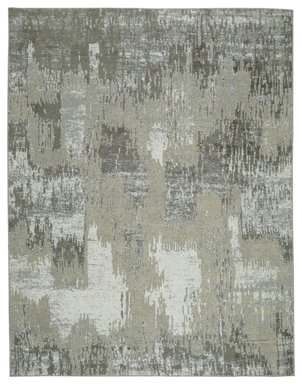 Arriston 7'10" x 10' Washable Rug — Black/Gray;Blue;Brown/Beige — Middletown Furniture, Middletown OH