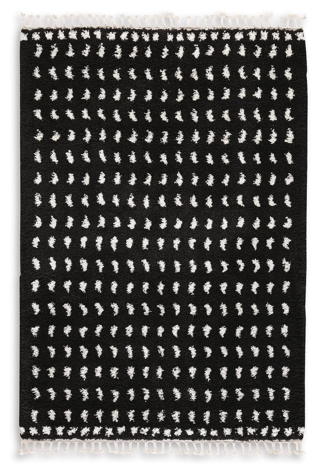 Minston 5' x 7' Rug — White;Black/Gray — Middletown Furniture, Middletown OH