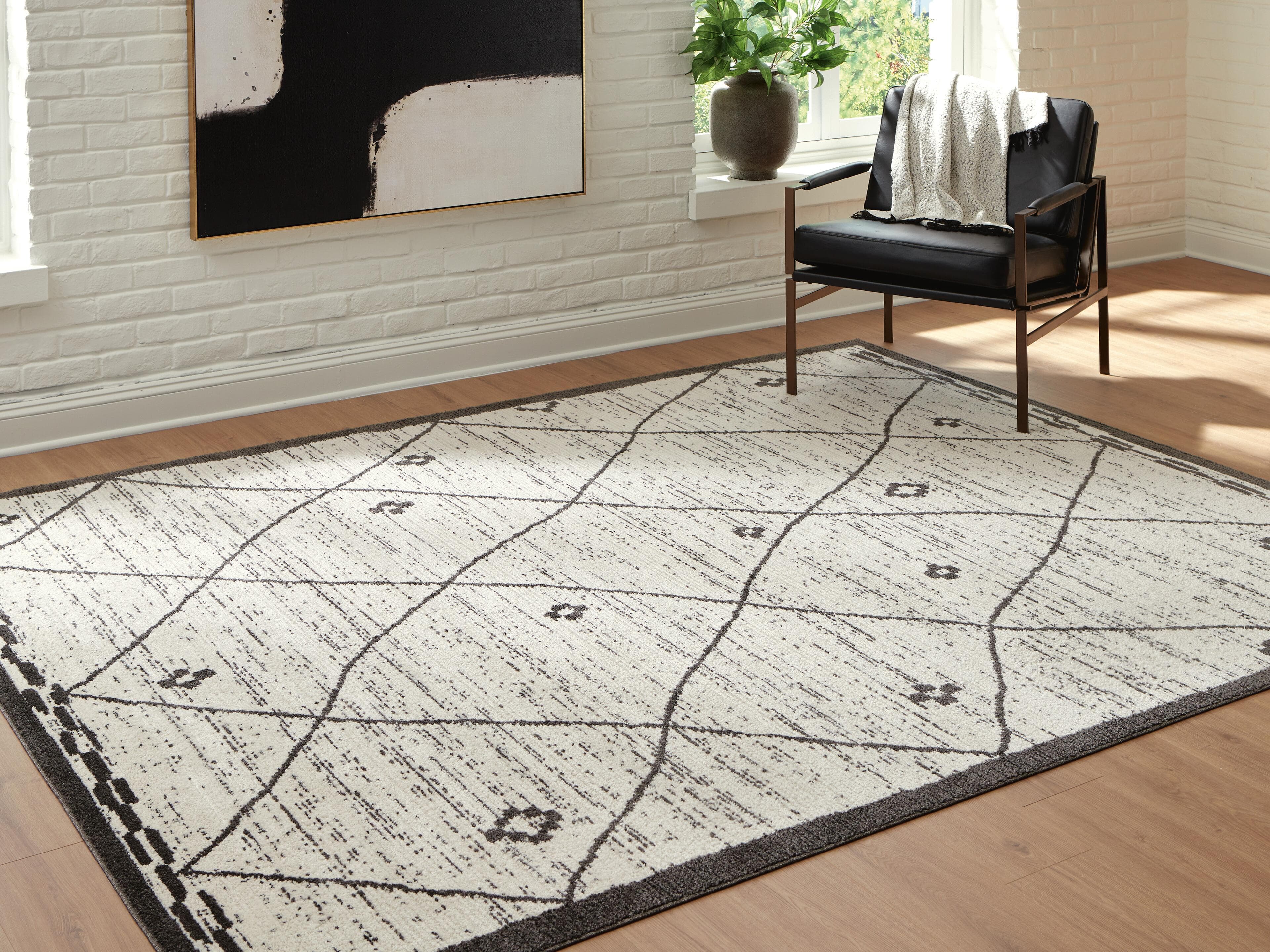Fenriston Large Rug — Cream/Black — view 2