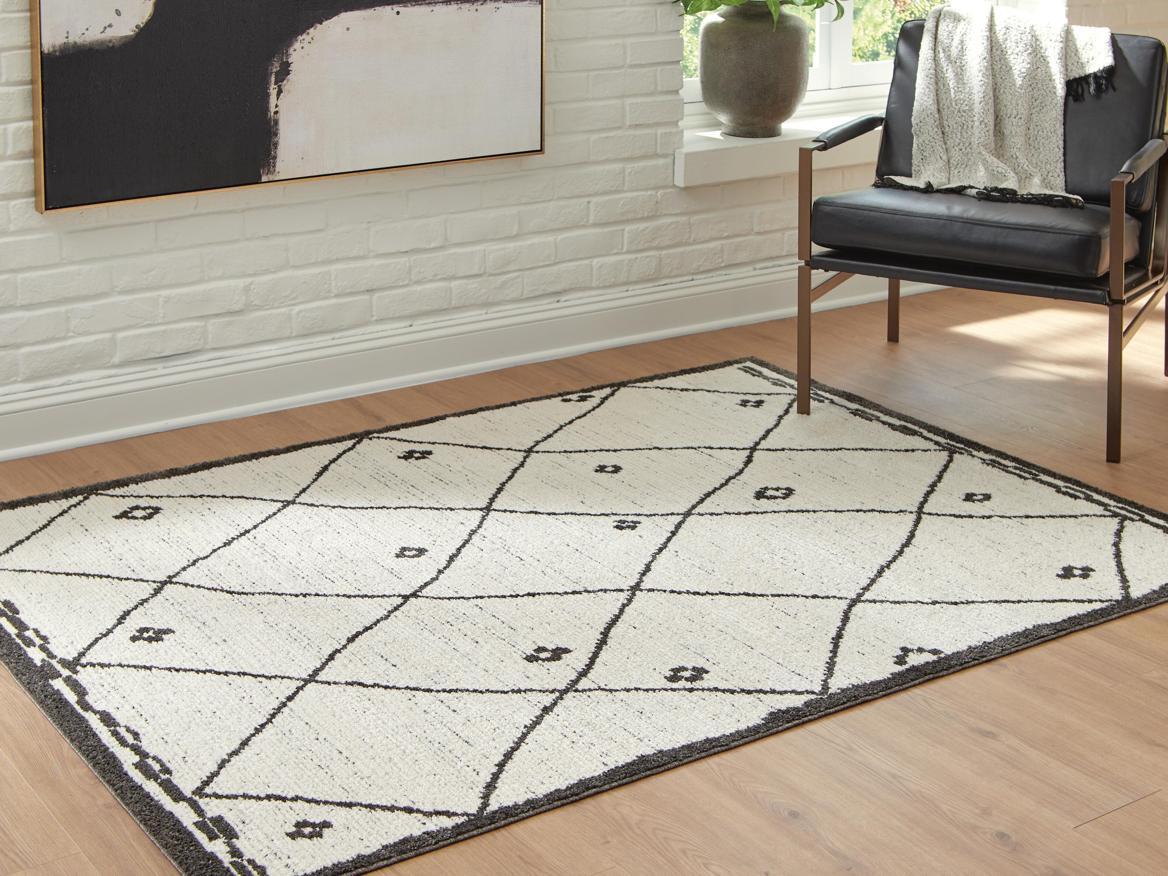 Fenriston Medium Rug — Cream/Black — view 2