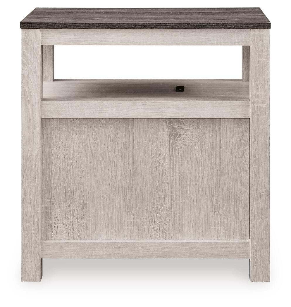 Fendenmore Chairside End Table — White;Brown/Beige — view 5