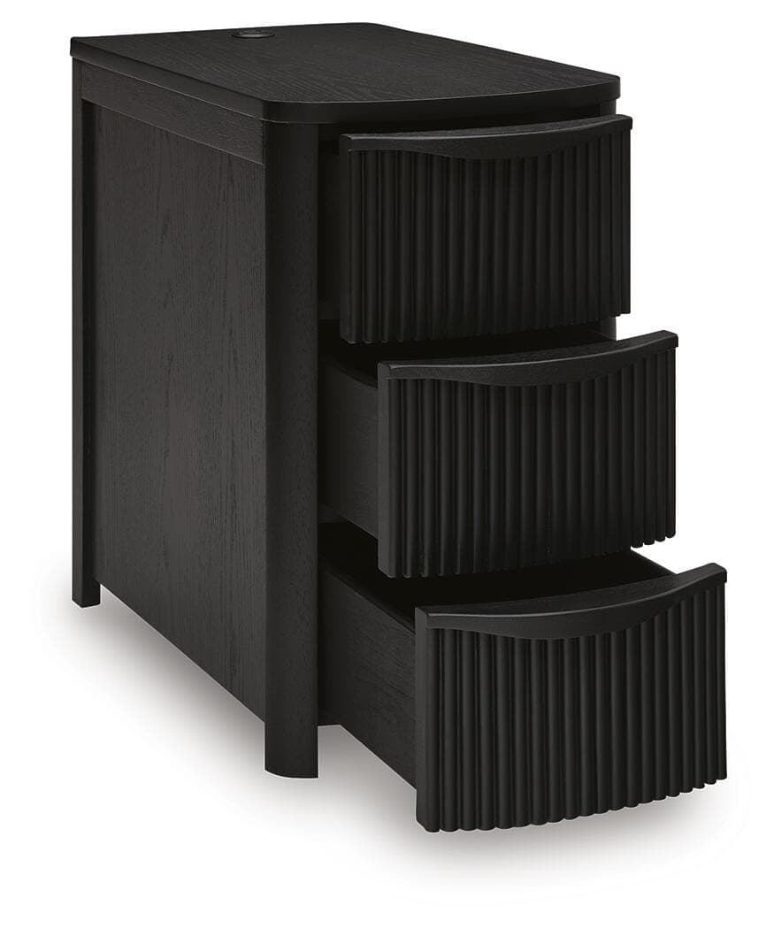 Camdill Chairside End Table — Black/Gray — view 3