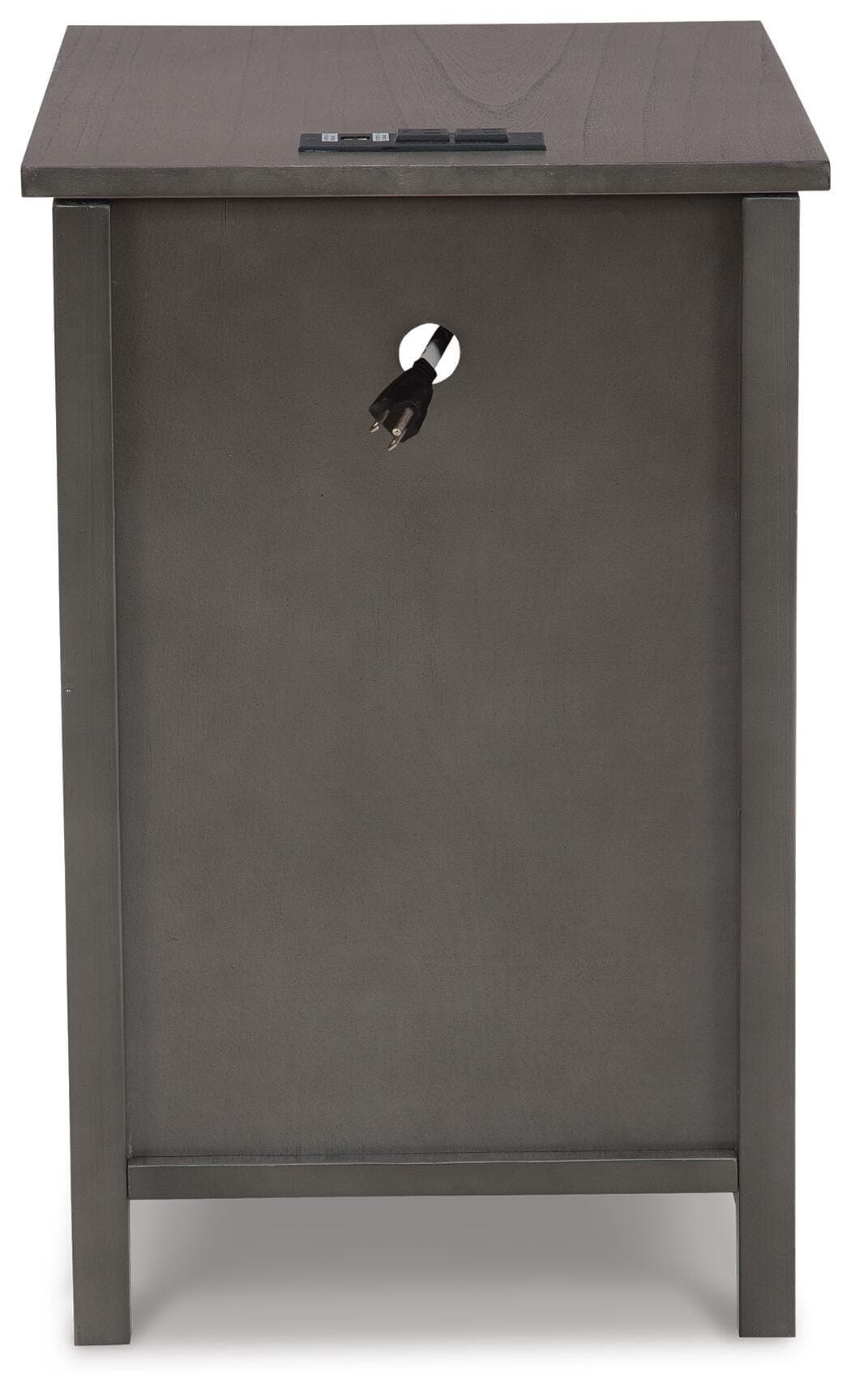 Treytown Chairside End Table — Black/Gray — view 6