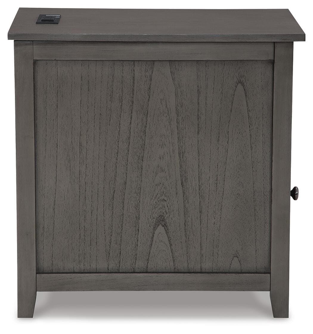 Treytown Chairside End Table — Black/Gray — view 5