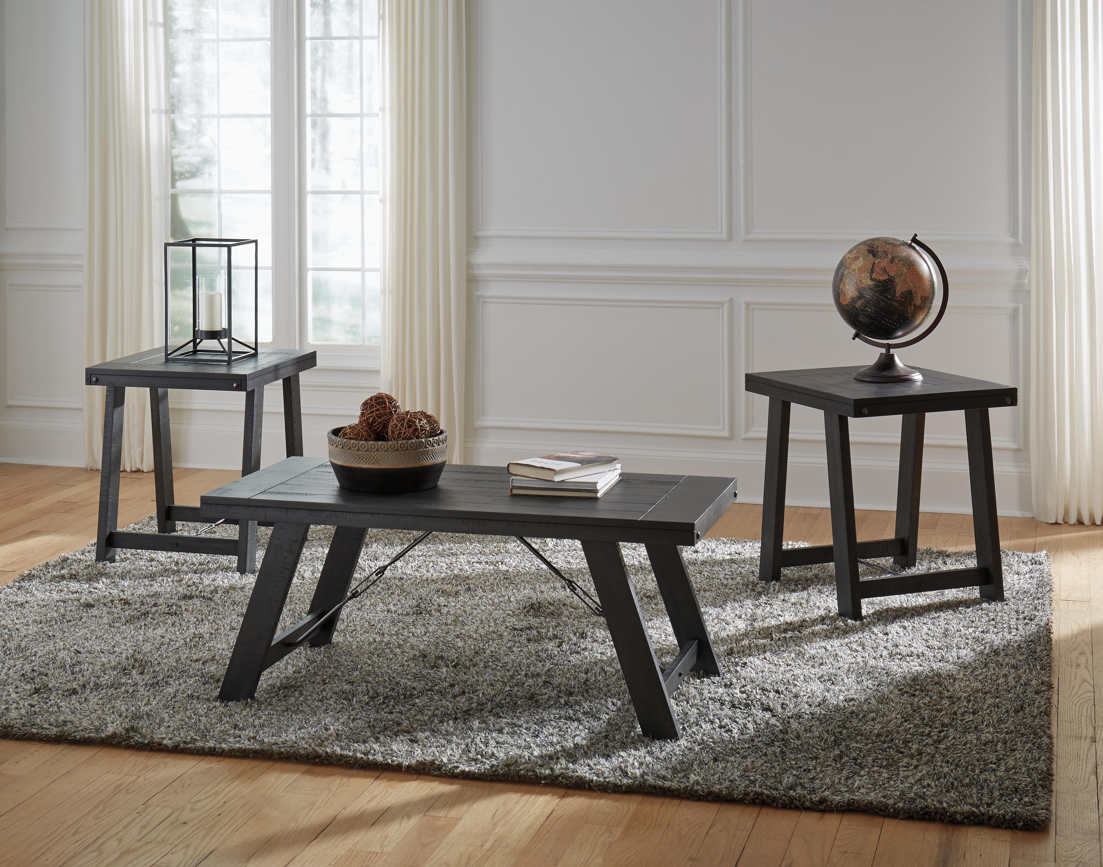 Noorbrook Table (Set of 3) — Black/Gray — view 2