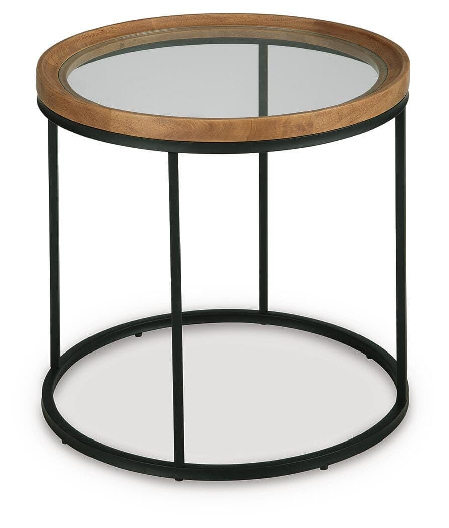 Noraluna End Table — Black/Gray;Brown/Beige — view 4