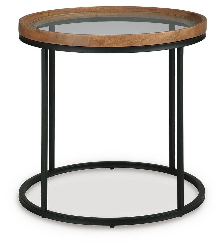 Noraluna End Table — Black/Gray;Brown/Beige — view 3