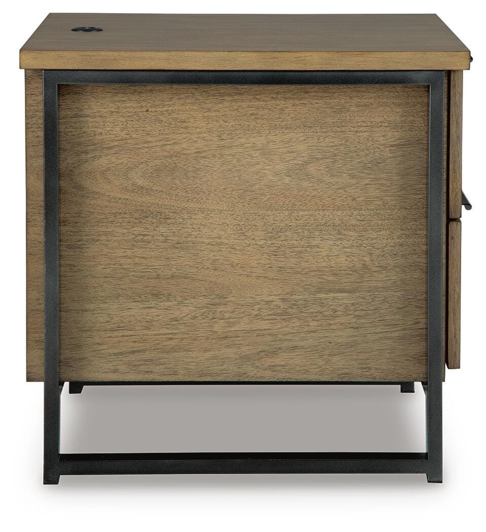Montia End Table — Black/Gray;Brown/Beige — view 5